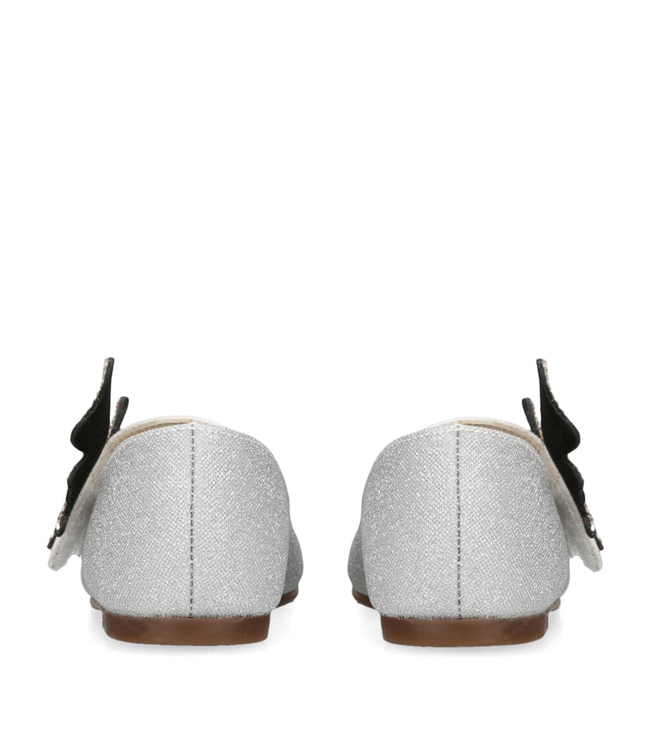 Crystal Butterfly Ballet Flats SILVER Image 2