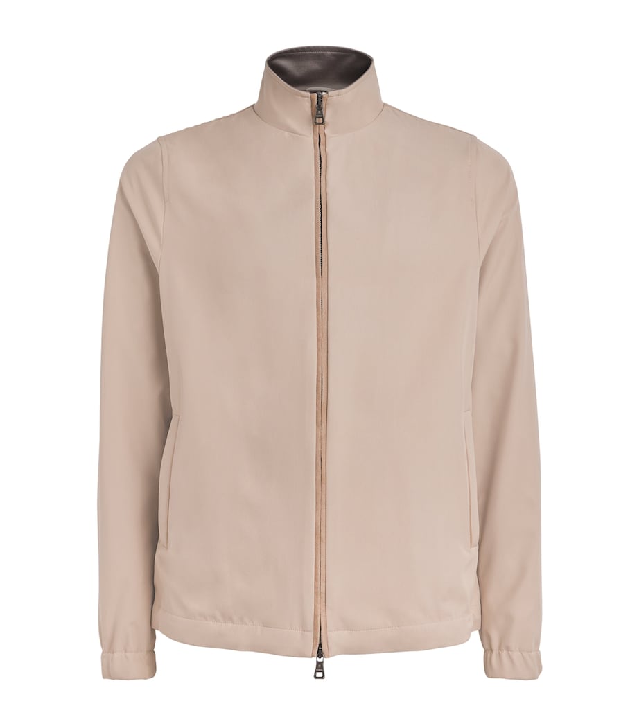 Fioroni Cashmere Mens Silk Bomber Jacket Ieam Avori Image 1
