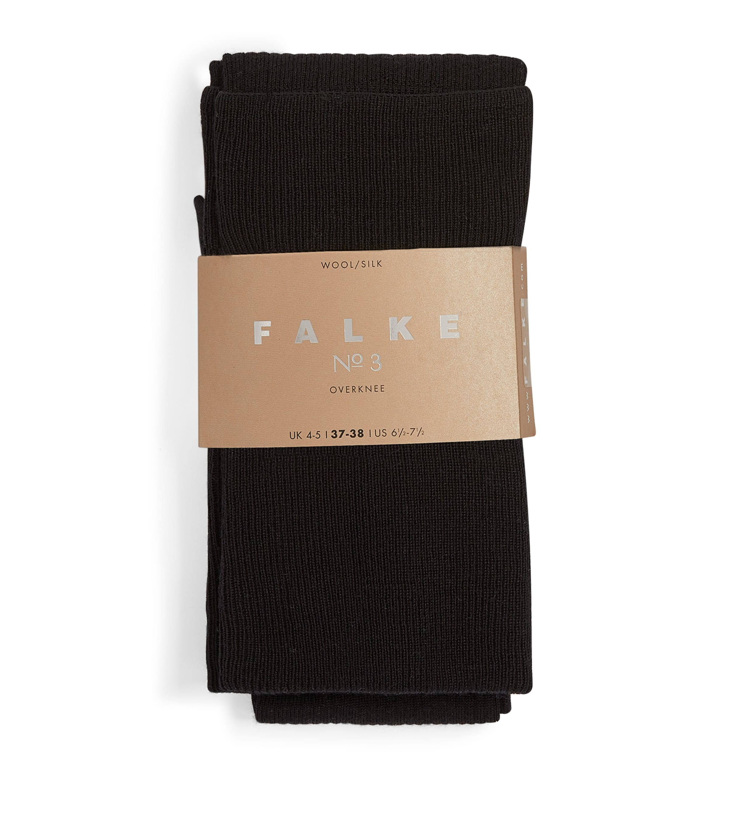 Falke Merino Silk Over-the-knee Socks In Black