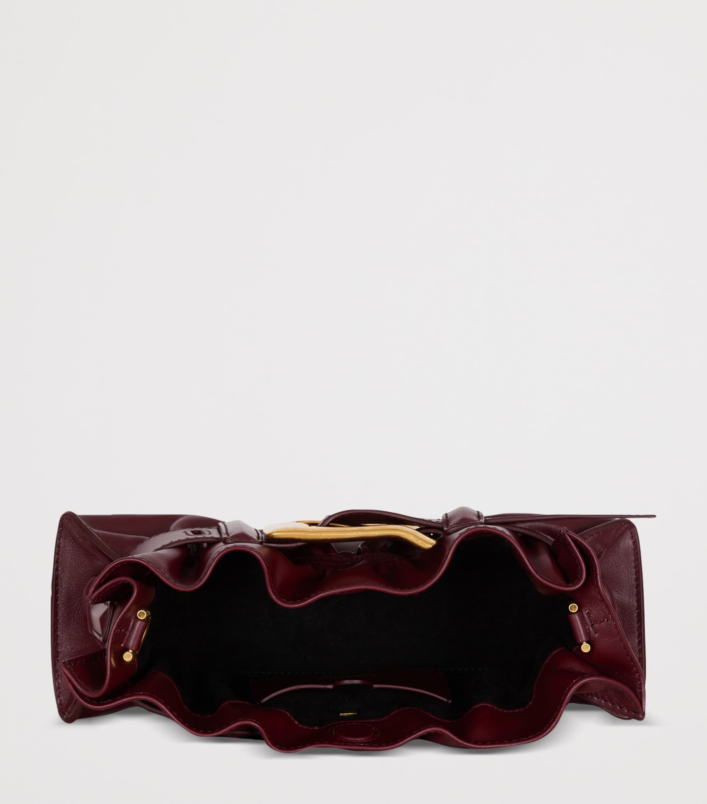 Balmain Mini Leather Anthem Shoulder Bag Aubergine Image 4