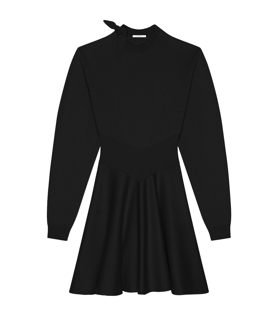 Givenchy Womens Wool-Cotton Mini Sweater Dress Black Image 1