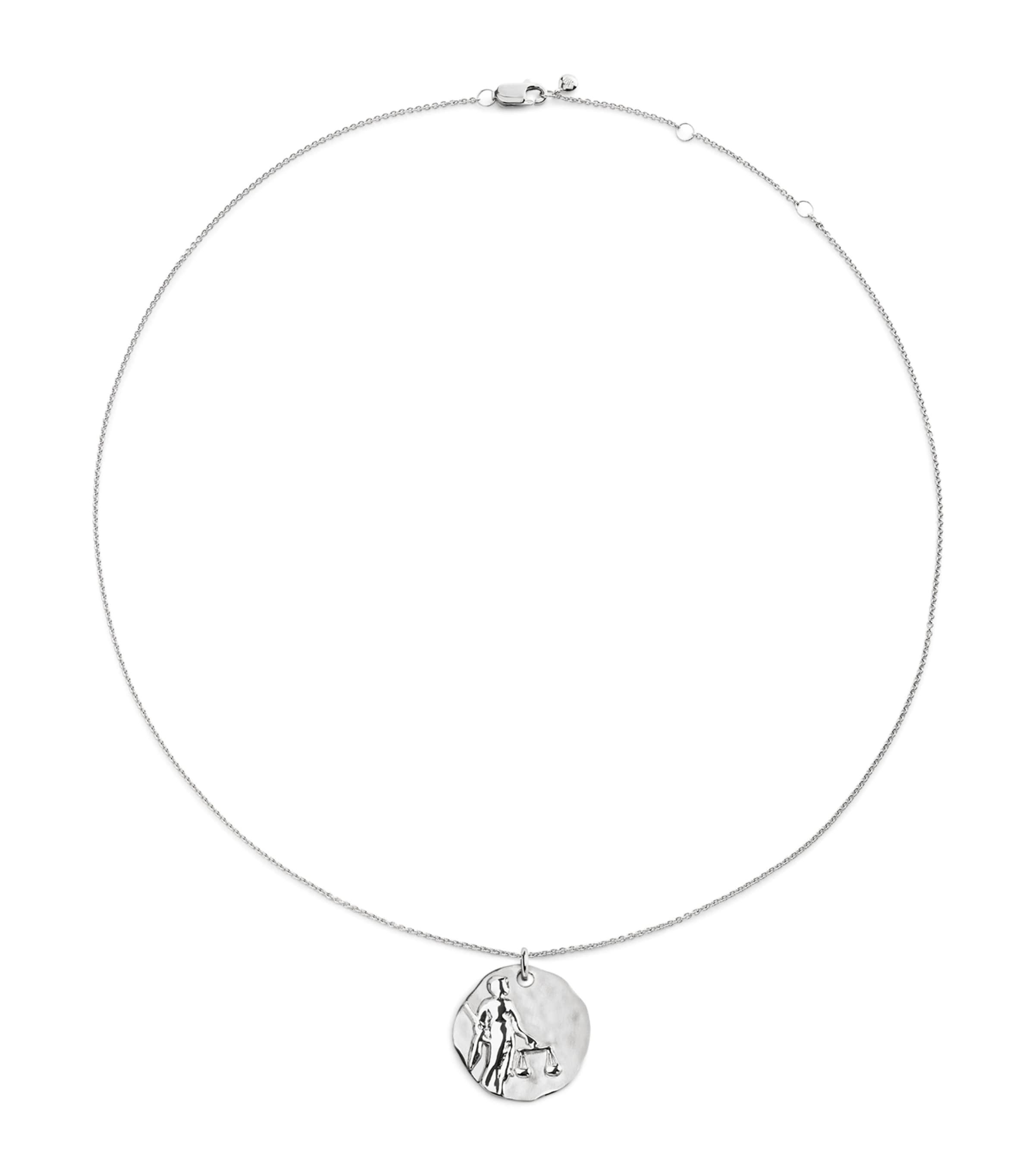 Monica Vinader Sterling Silver Libra Zodiac Necklace Sterling Silver Image 1