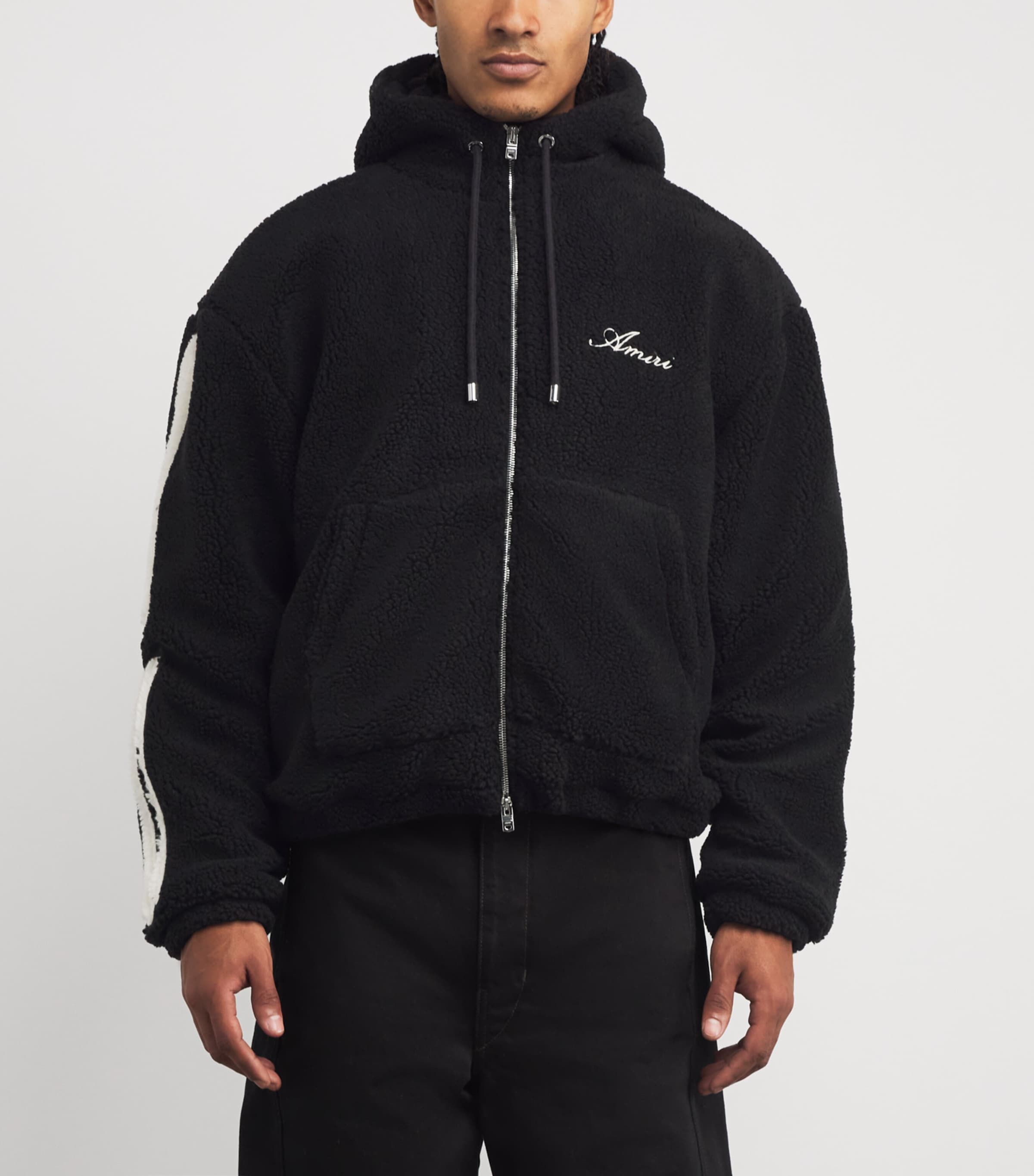 Fleece Bones Hoodie BLACK Image 3