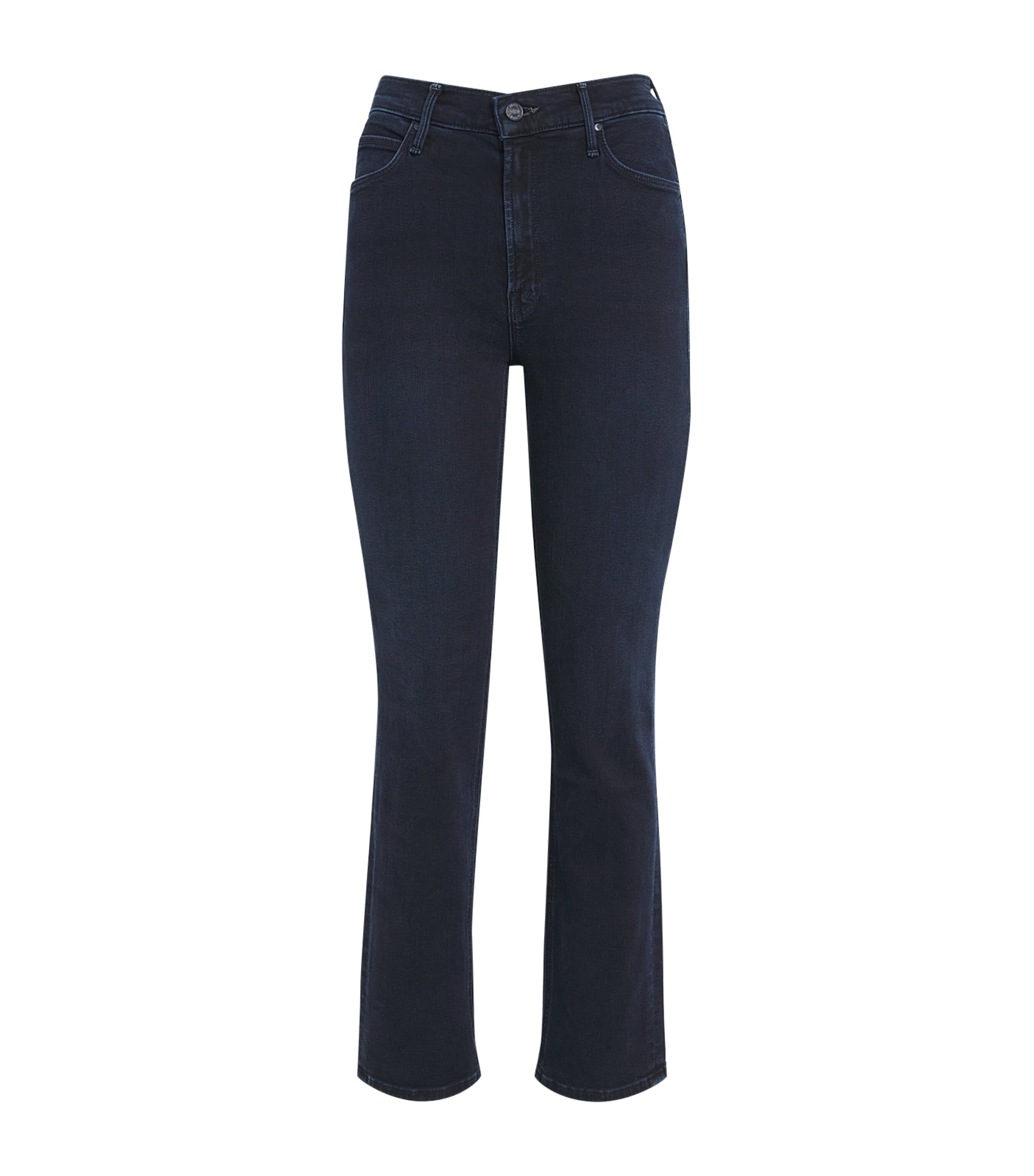 Shop Mother The Dazzler Slim Ankle Jeans In Navy