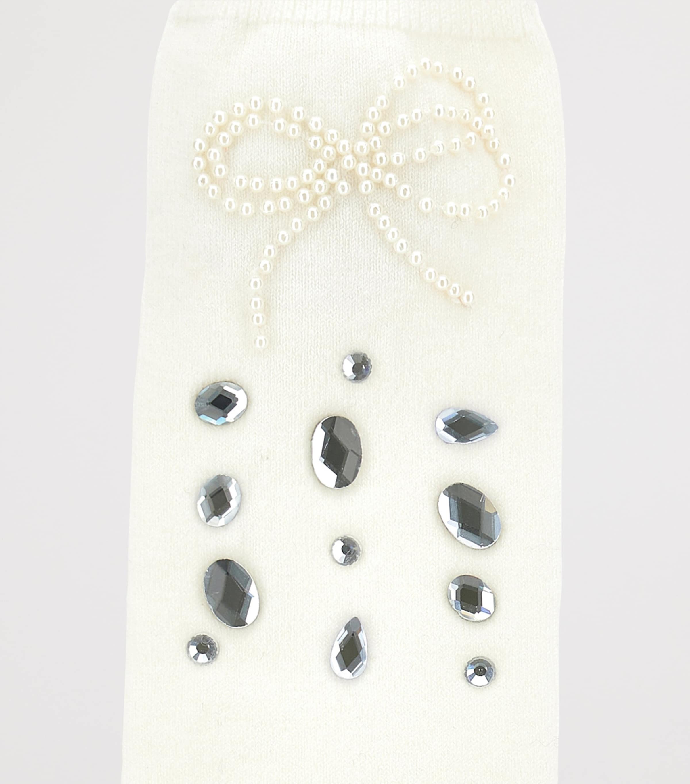 Rhinestone- and Bow-Embellished Socks PANNA Image 4