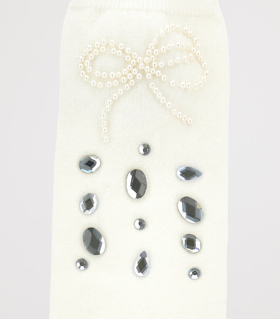 Rhinestone- and Bow-Embellished Socks PANNA Image 4