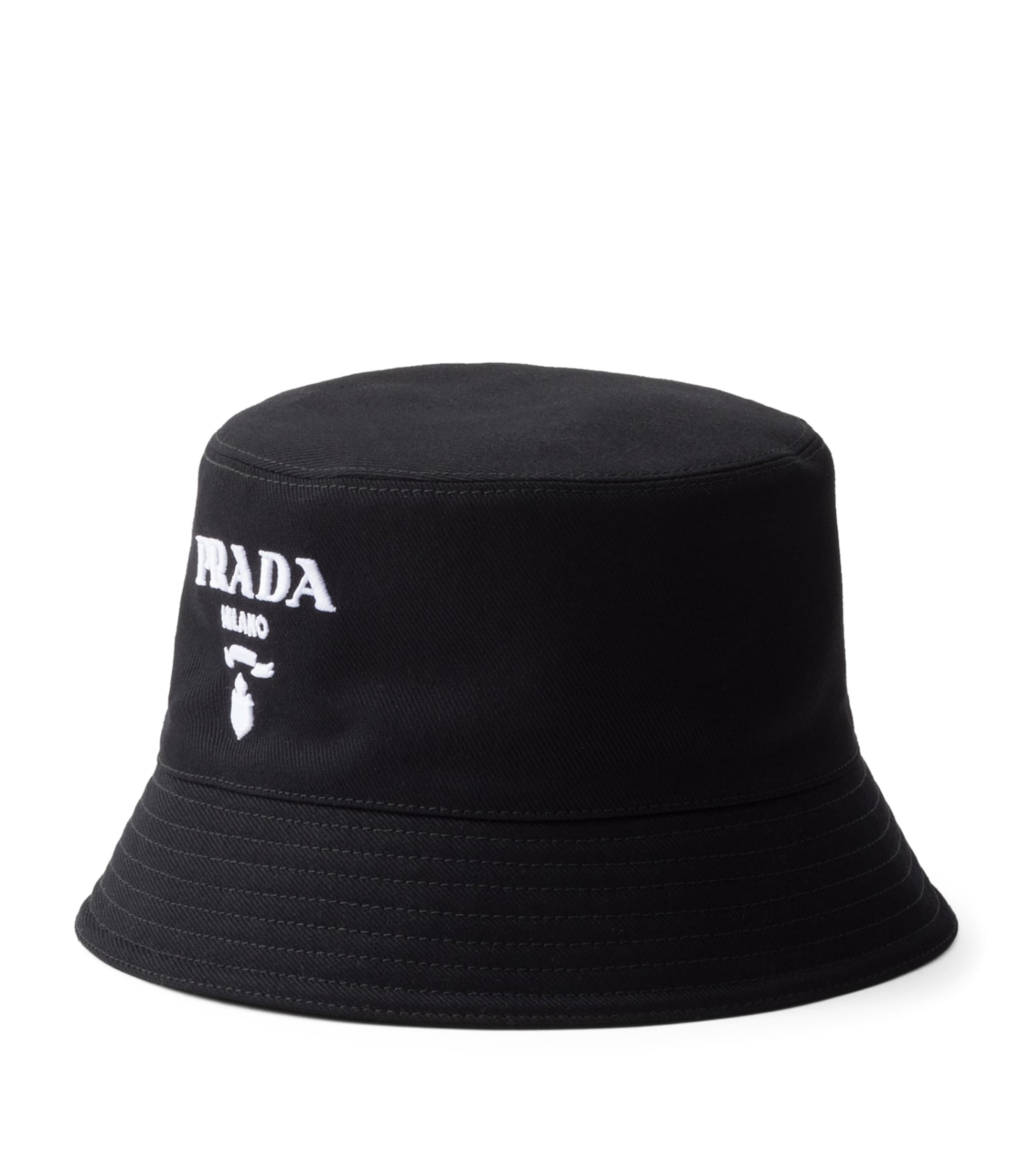 ハット PRADA PRINTED COTTON BUCKET HAT Prada Cotton Striped Bucket Hat | Harrods UK