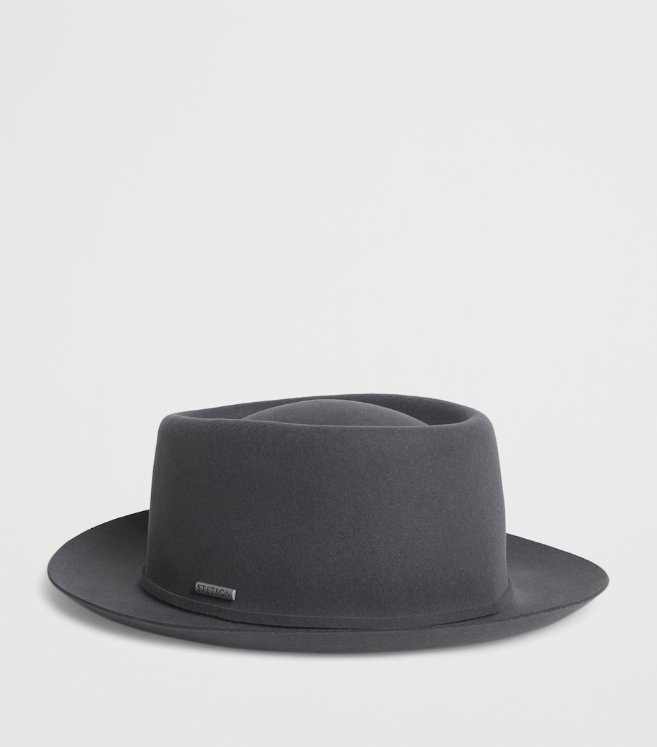 Wool Felt Pork Pie Hat 31 - TITANIUM Image 2