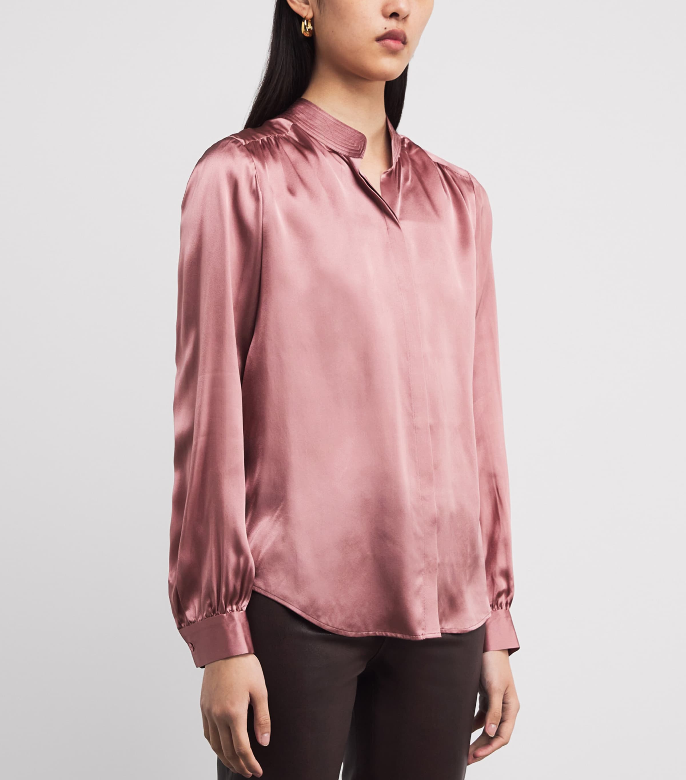 Silk Charmeuse Bianca Blouse MAUVE ROSE Image 3