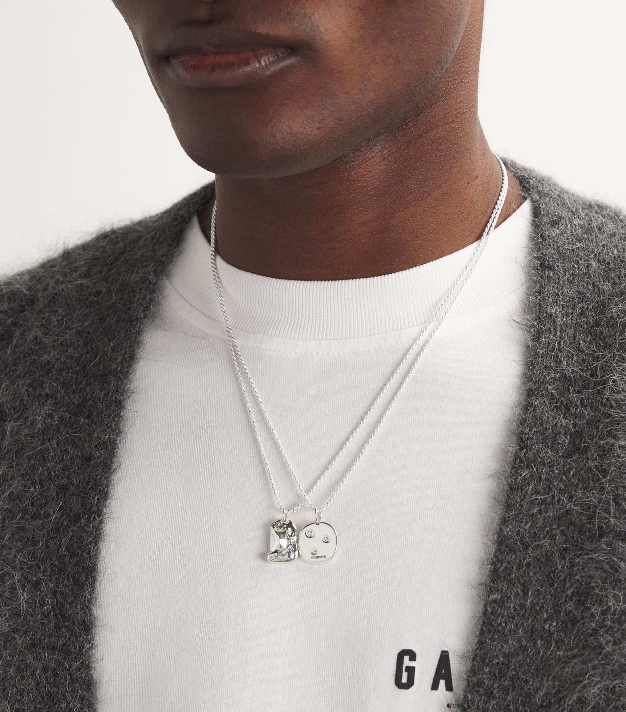 Sterling Silver Impressions Rose Pendant Necklace SILVER (925) Image 4