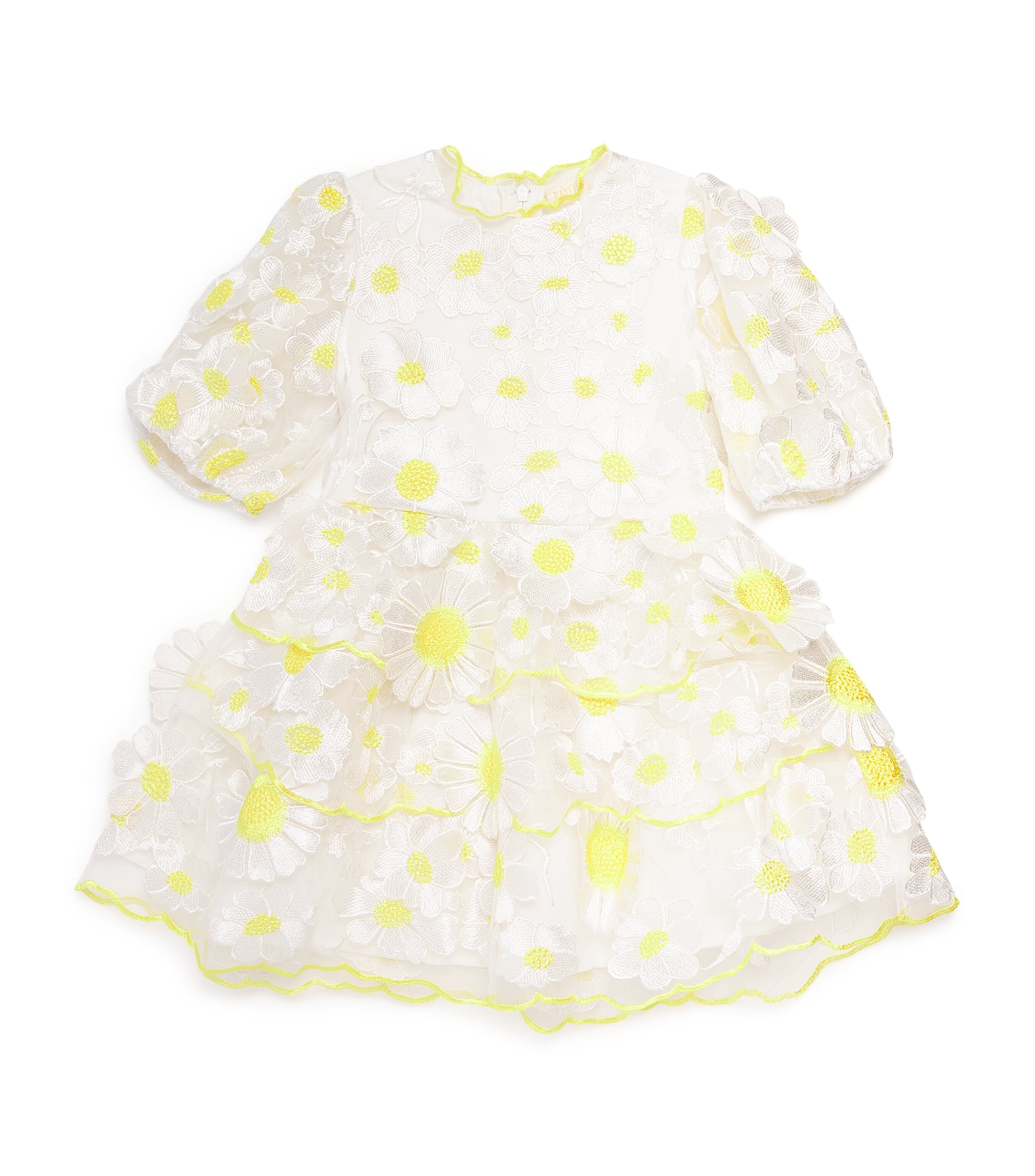 MARLO FLORAL-EMBROIDERED VALERIA DRESS