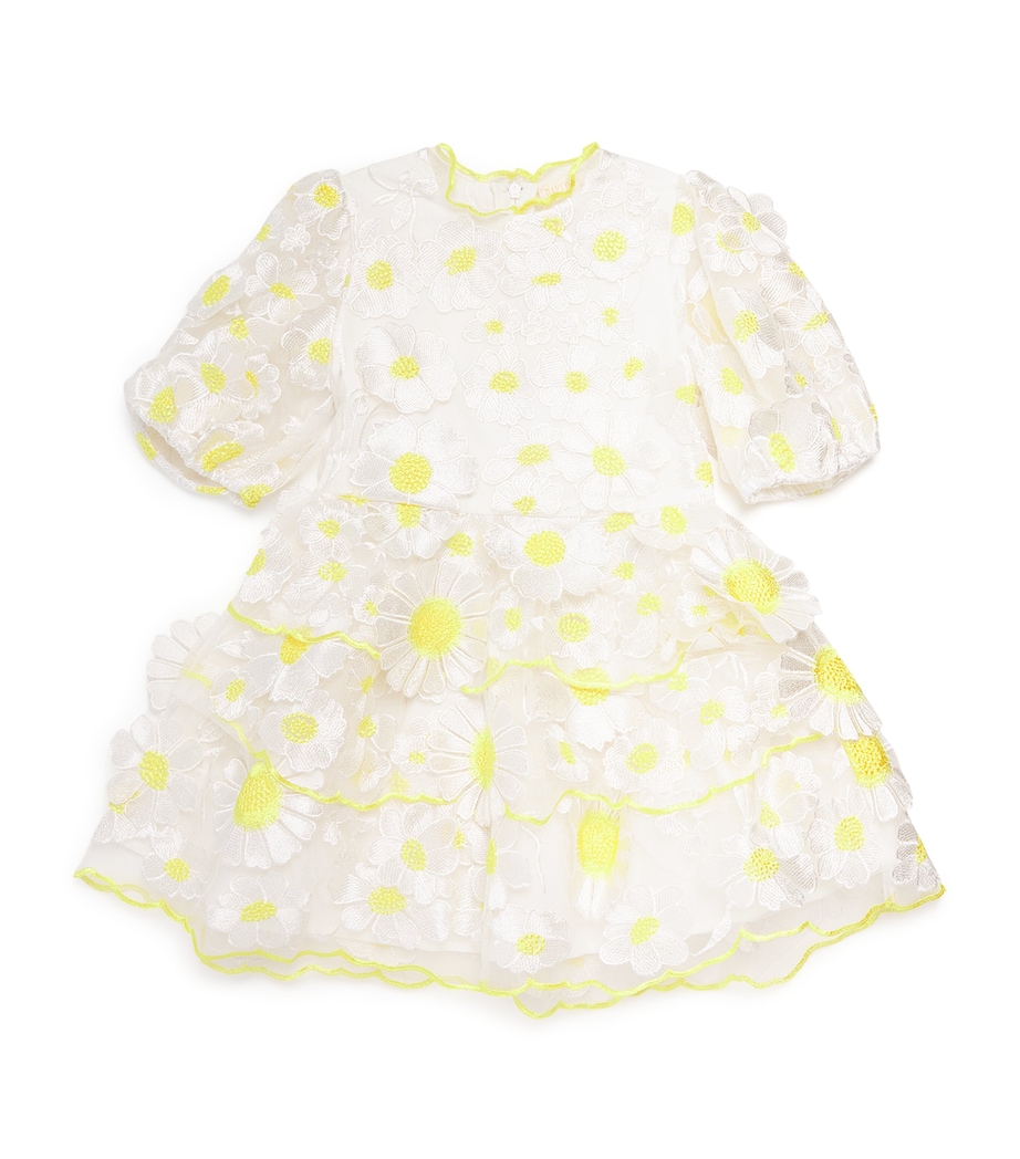 Floral-Embroidered Valeria Dress (3-16 Years) IVORY/YELLOW Image 1