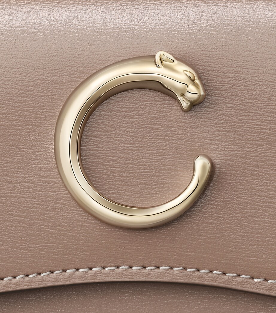 Calfskin Panthère de Cartier Mini Wallet BEIGE Image 4