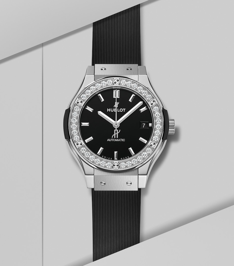 Titanium and Diamond Classic Fusion Watch 38mm BLACK Image 3