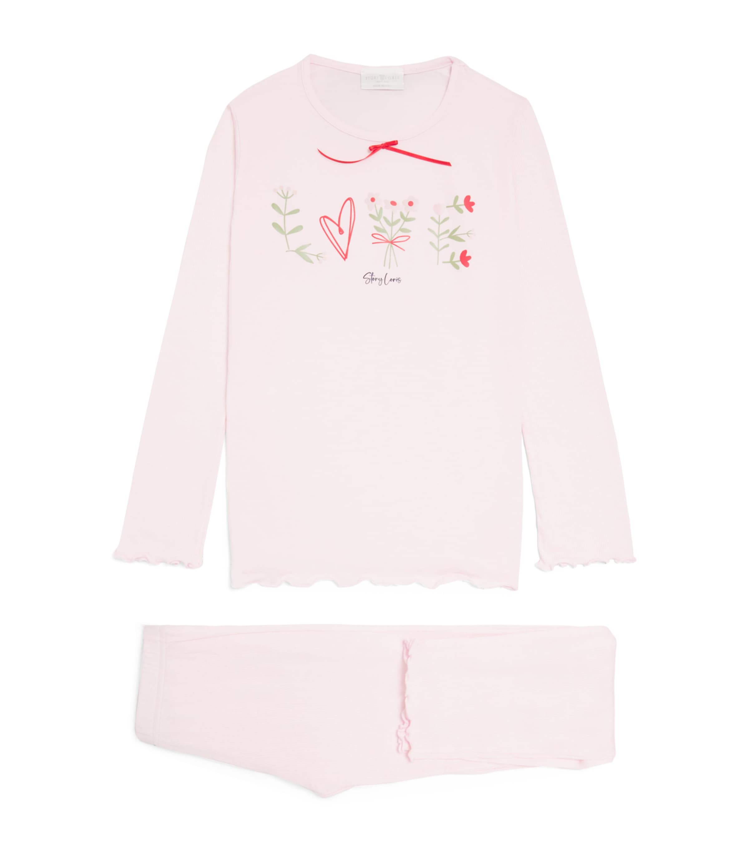 Story Loris Stretch-Modal Printed Pyjama Set (4-14 Years) Rosa Baby Image 1