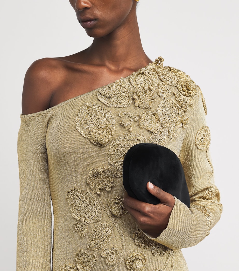 Knitted Kaela Mini Dress GOLD Image 4