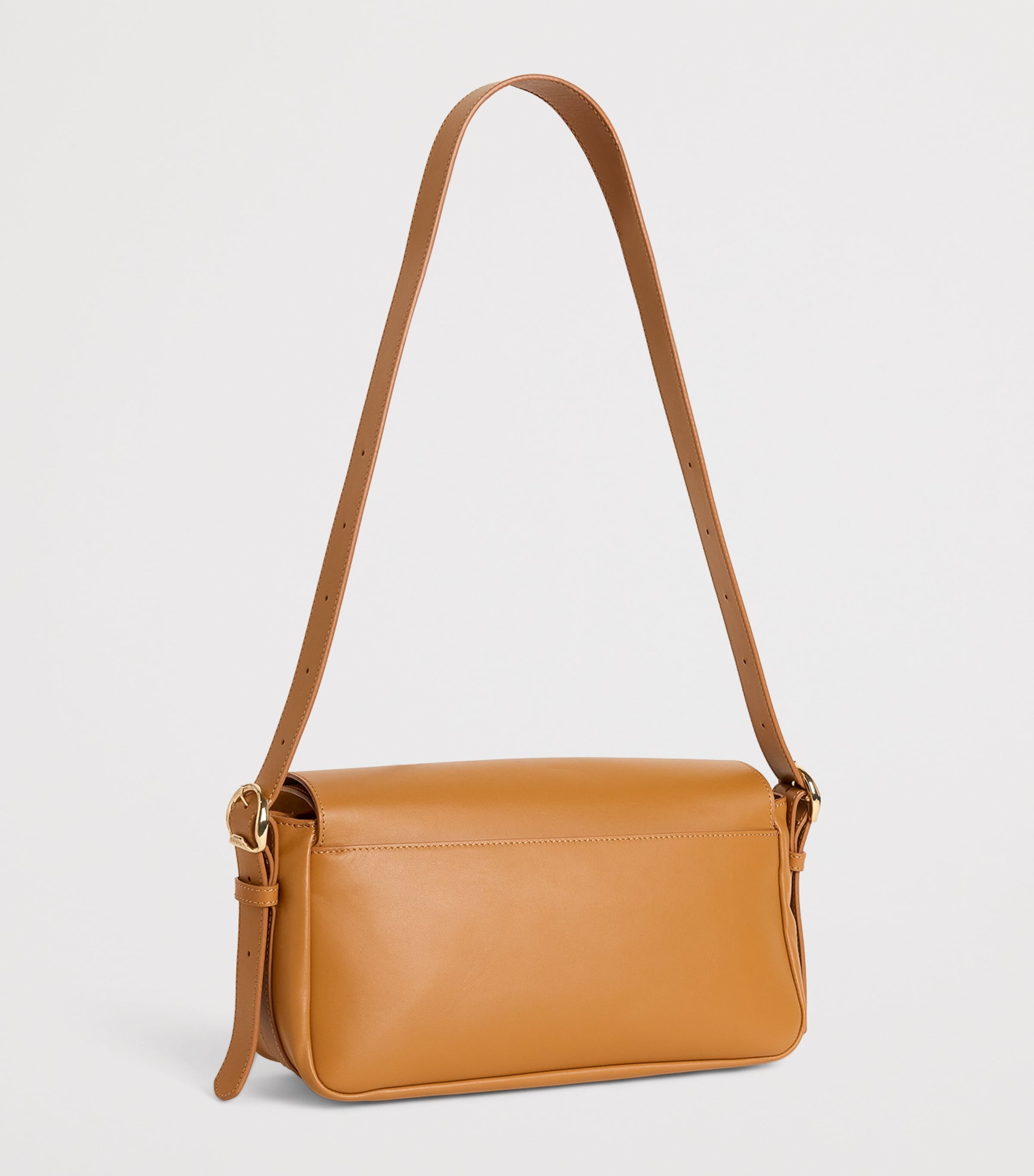 Leather Crossbody Bag CAMEL Image 3