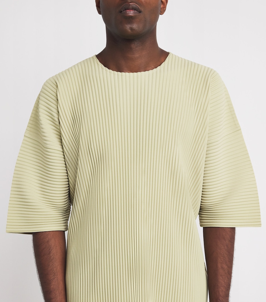 Pleated T-Shirt 42-DRY GRASS GREEN Image 6