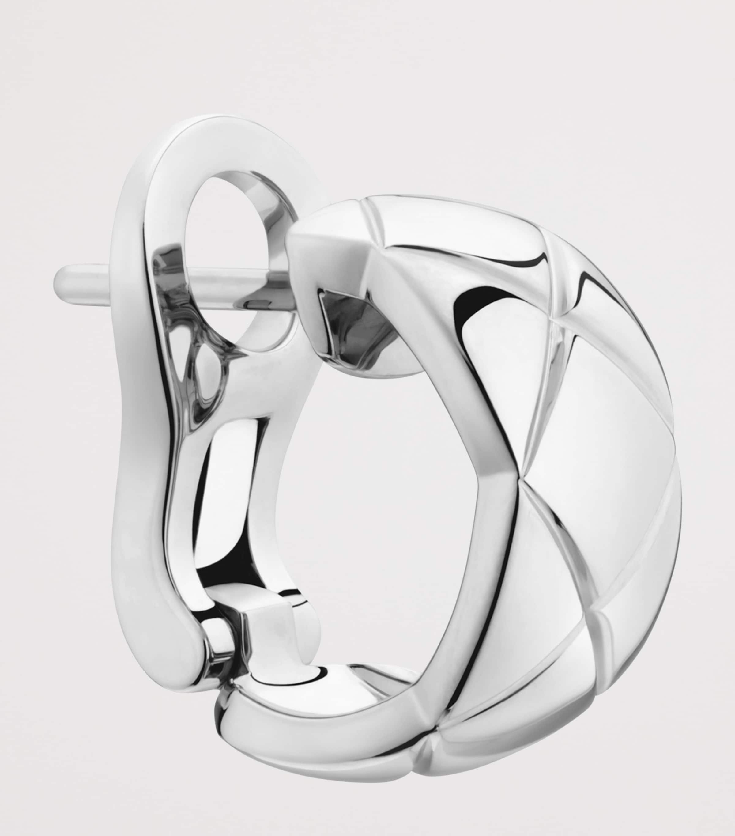 White Gold Coco Crush Hoop Earrings WHITE GOLD Image 3