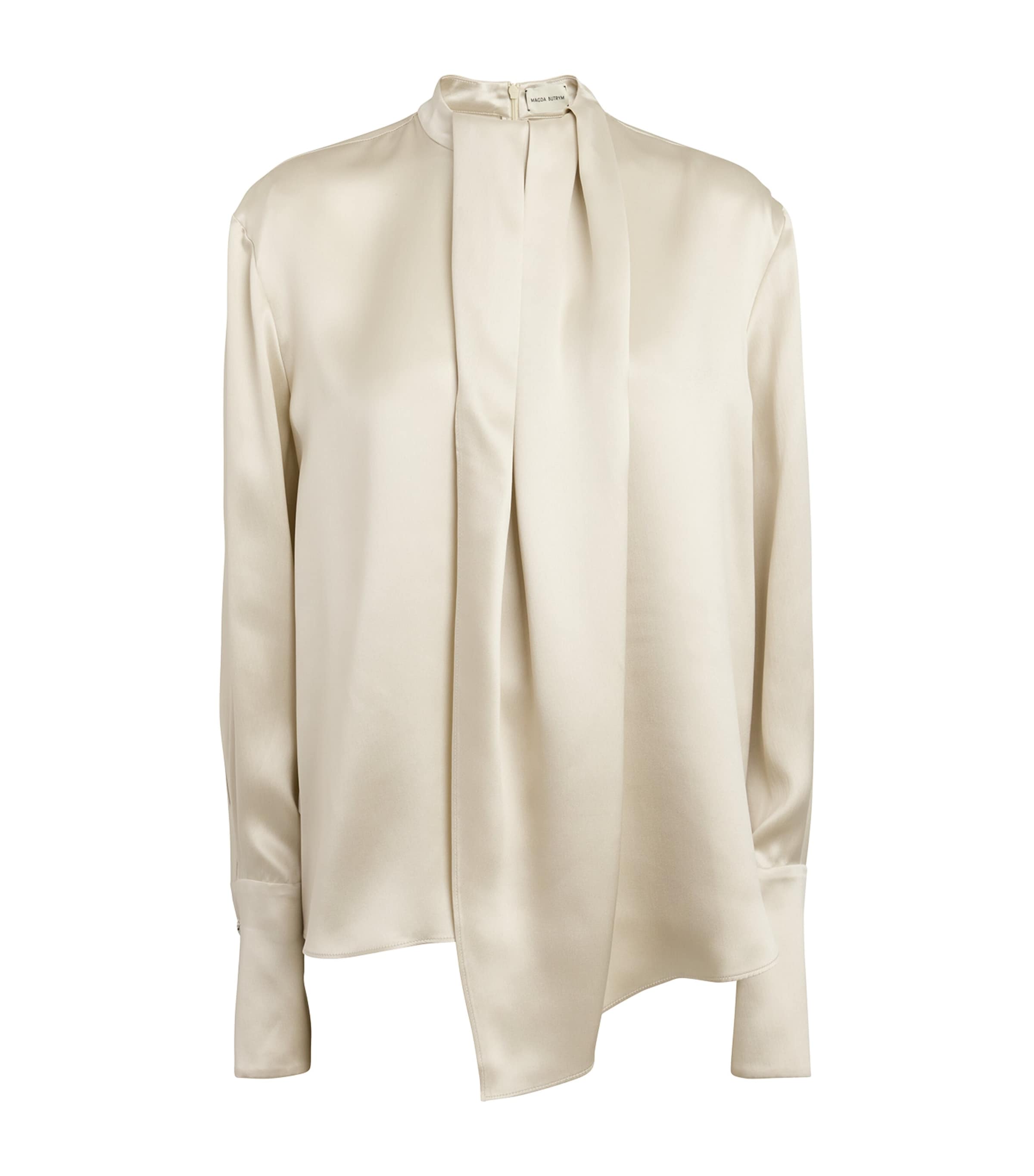 MAGDA BUTRYM SILK DRAPE BLOUSE 