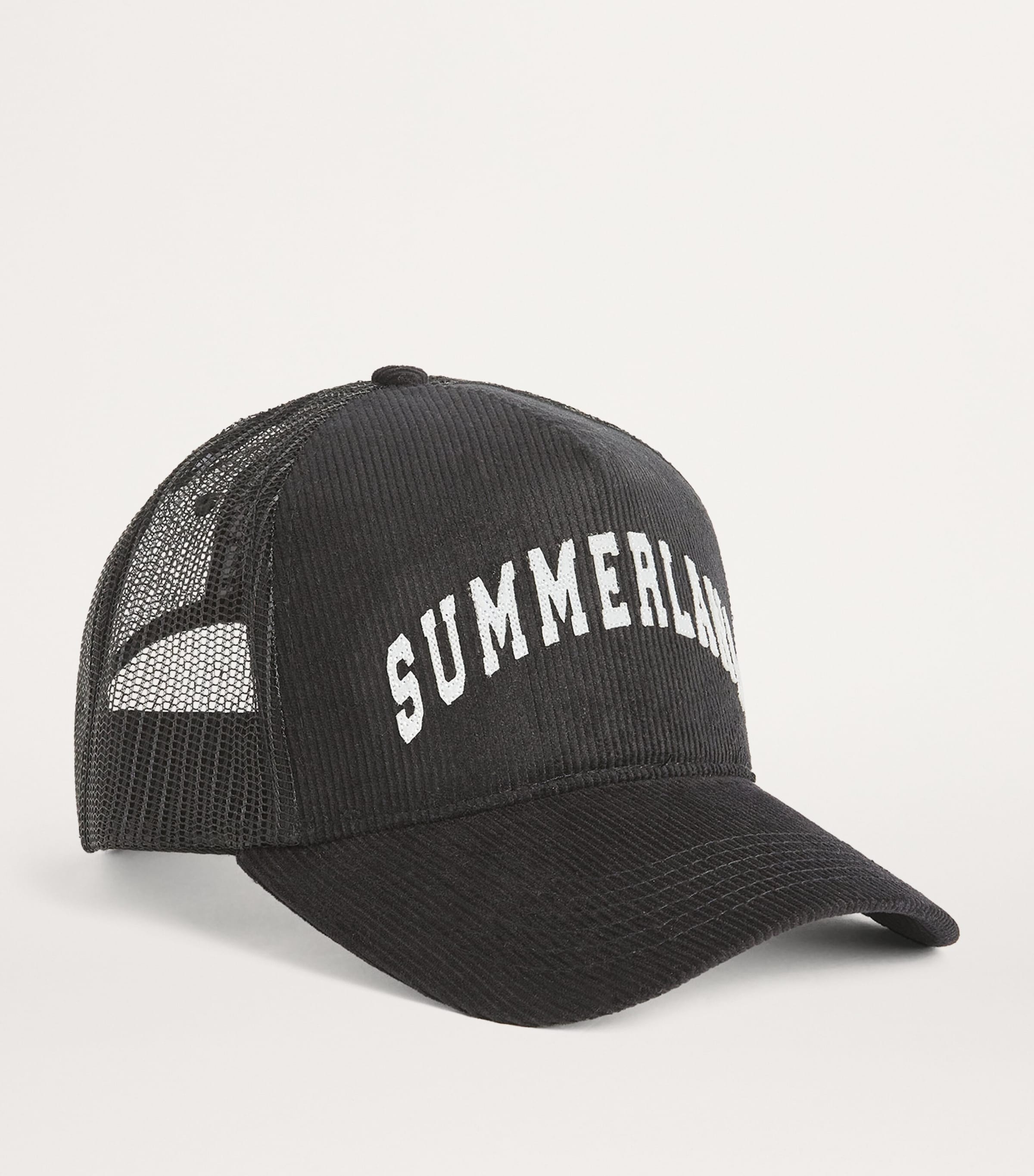 Nahmias Black Corduroy Summerland Trucker Hat | Harrods UK