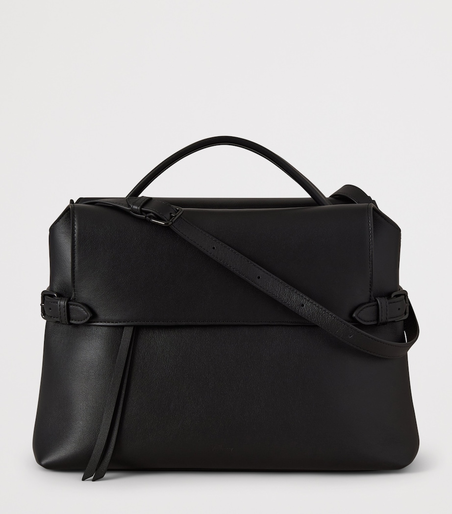 Mulberry Leather Stevie Top-Handle Bag Black Image 3