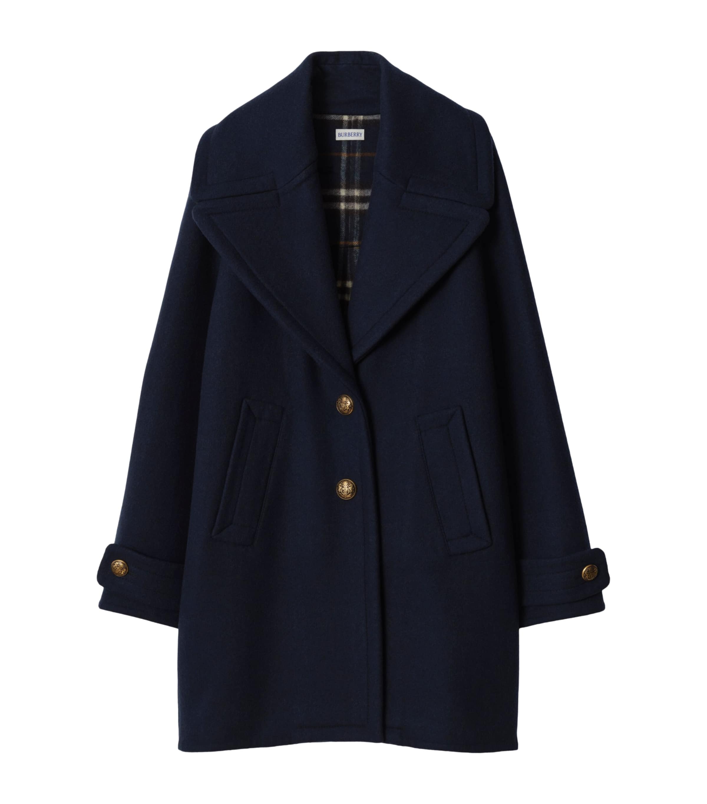 Wool Oversized Coat PILOT BLUPLT BLU CK Image 1