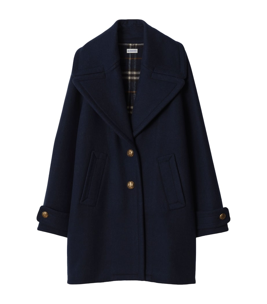 Wool Oversized Coat PILOT BLUPLT BLU CK Image 1