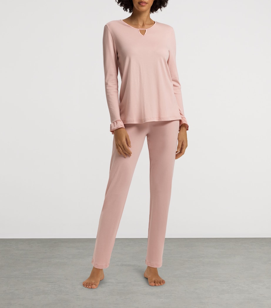 Cotton-Blend Claire Pyjama Set PINK/ROSE Image 3