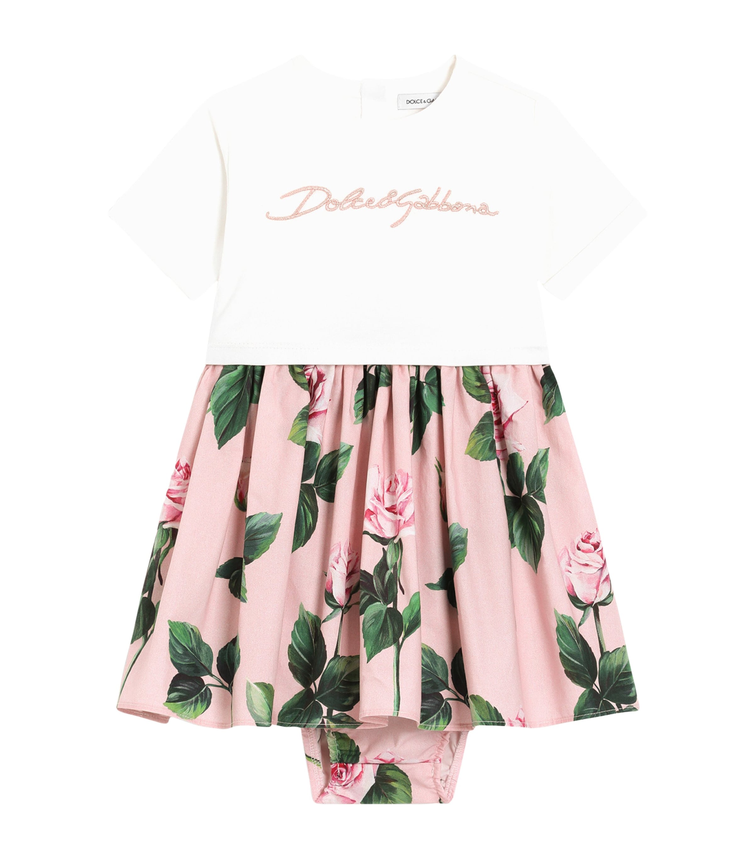 Dolce & Gabbana Floral Print Dress And Bloomer Set