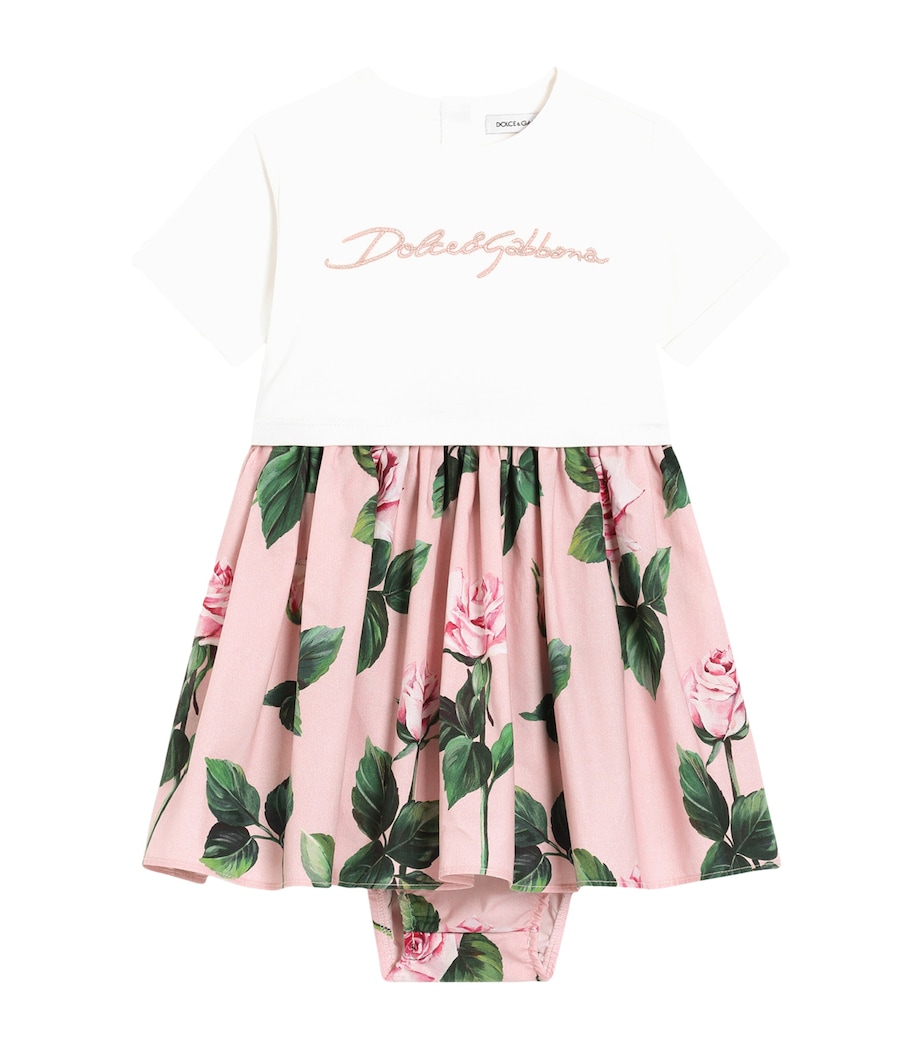 Floral Print Dress and Bloomer Set (3-30 Months) S9000-COMBI COLOUR Image 1