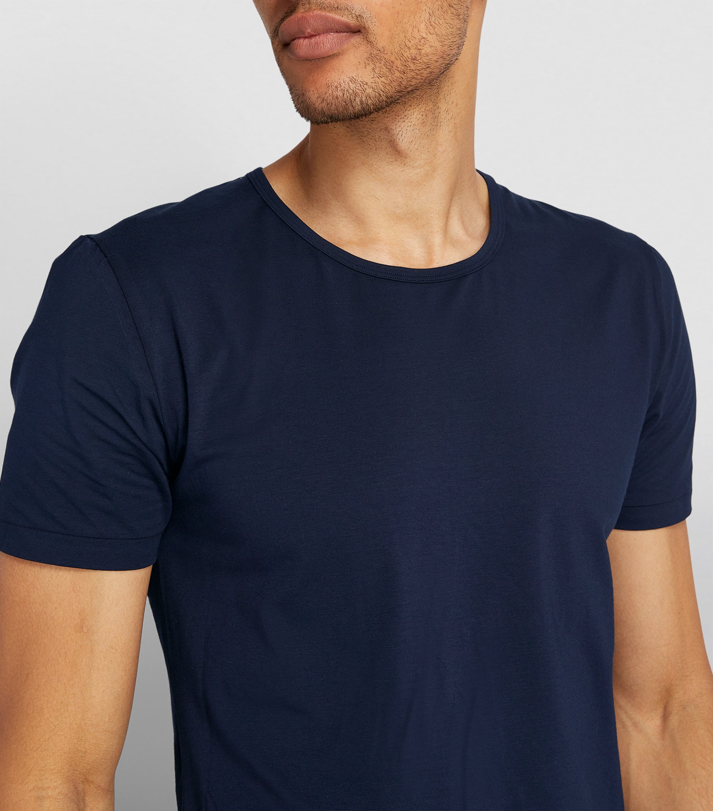 Zimmerli Mens Stretch-Modal Pureness T-Shirt Navy Image 6