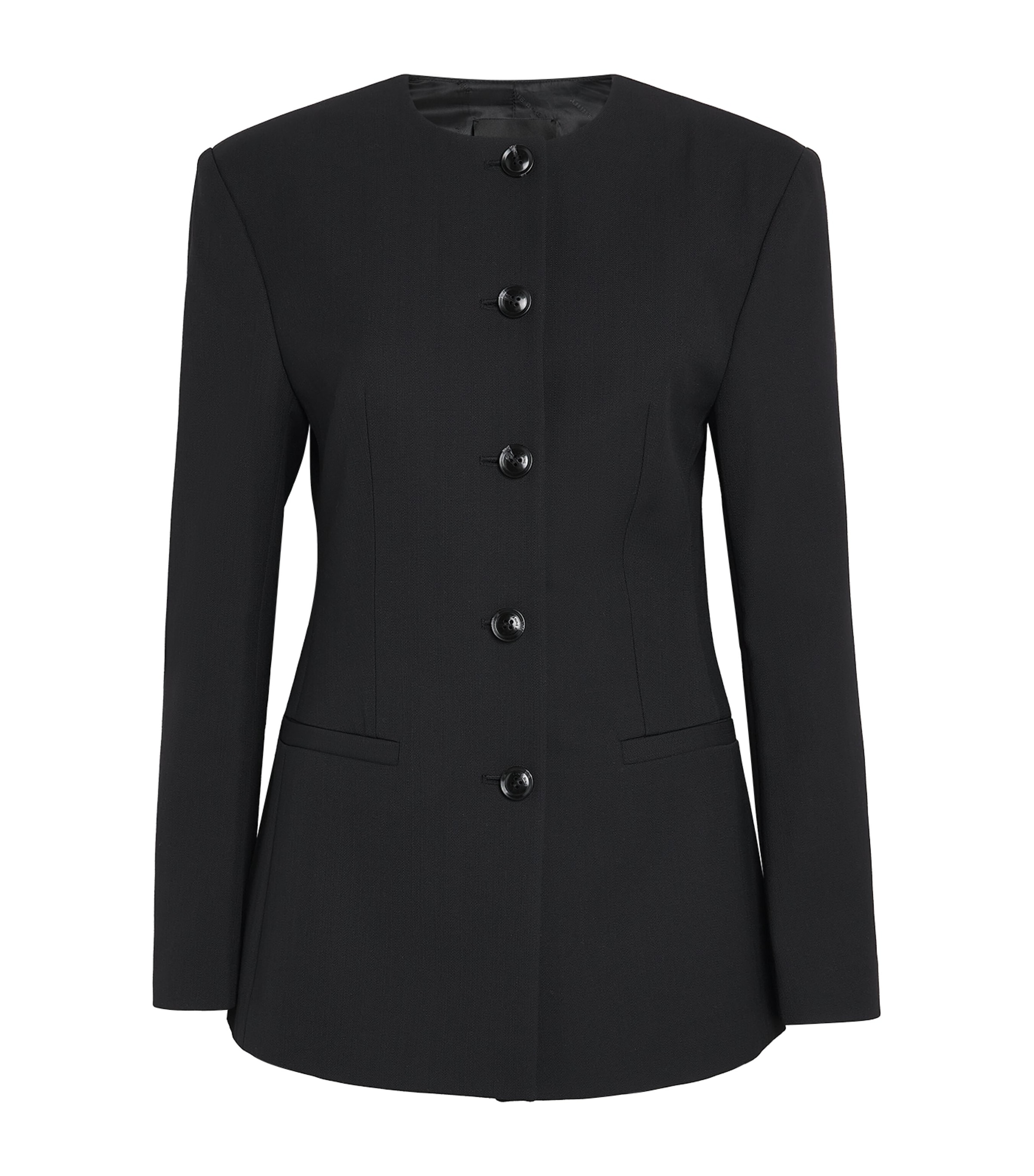 ANINE BING Womens Collarless Huda Blazer Black Image 1