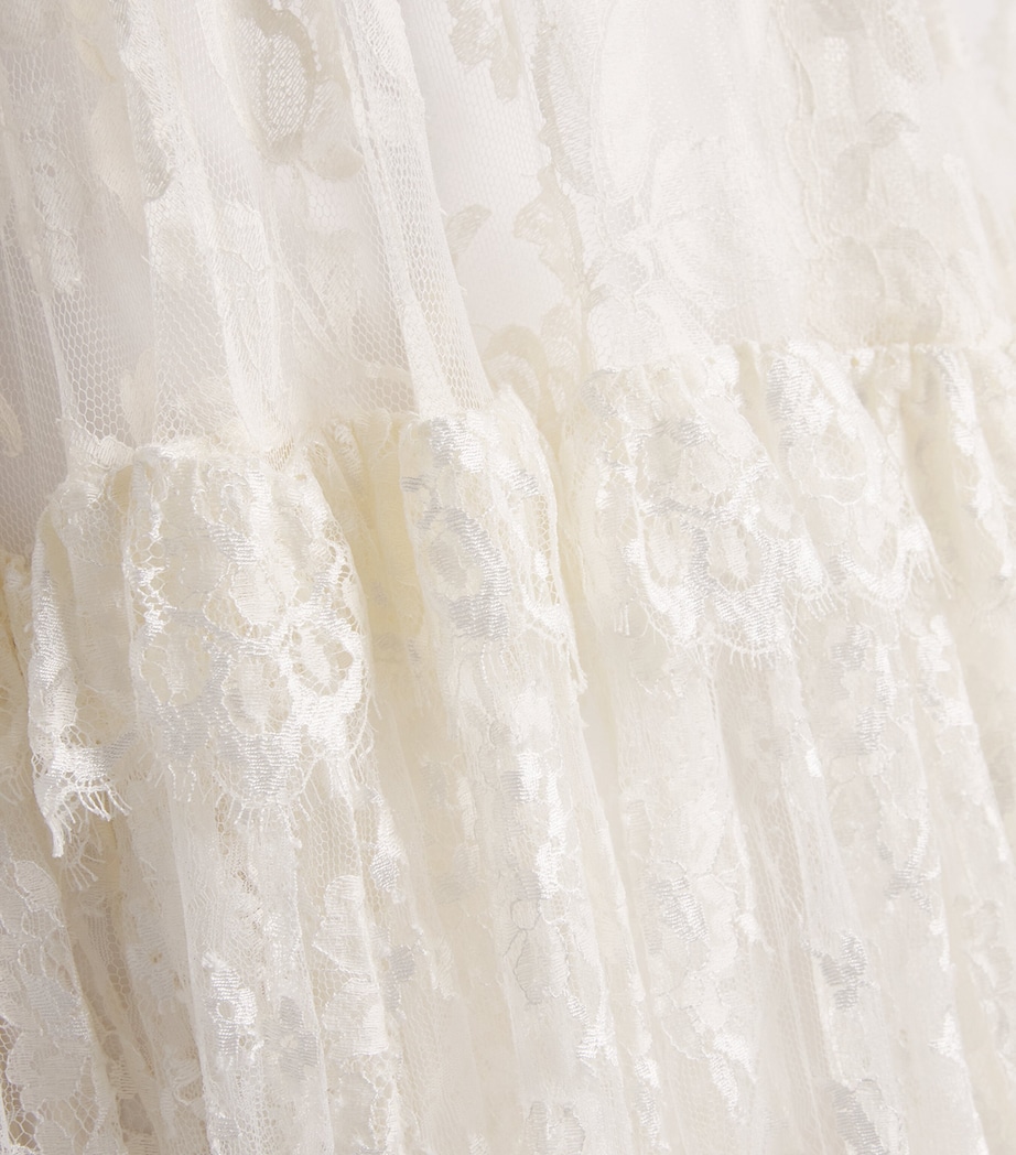 Lace Long-Sleeve Maxi Dress PRISTINE WHITE Image 5