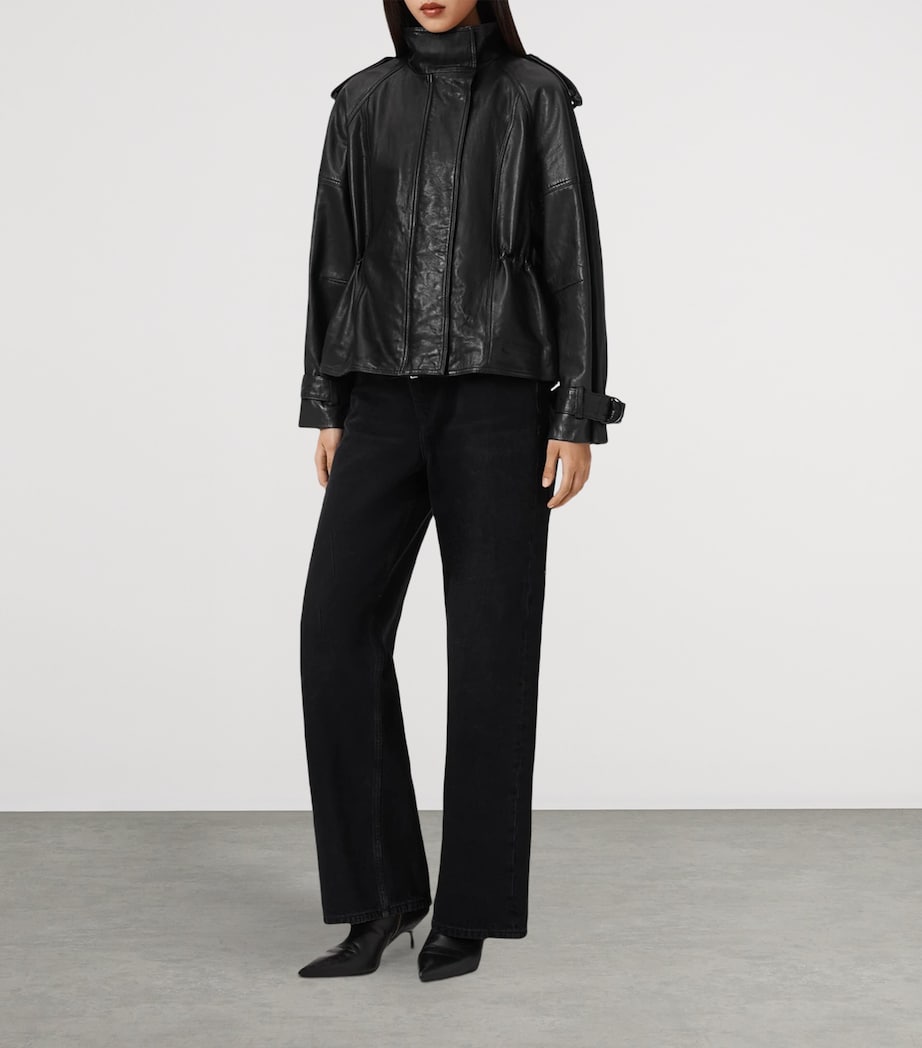 Serne Leather Jacket BLACK Image 2