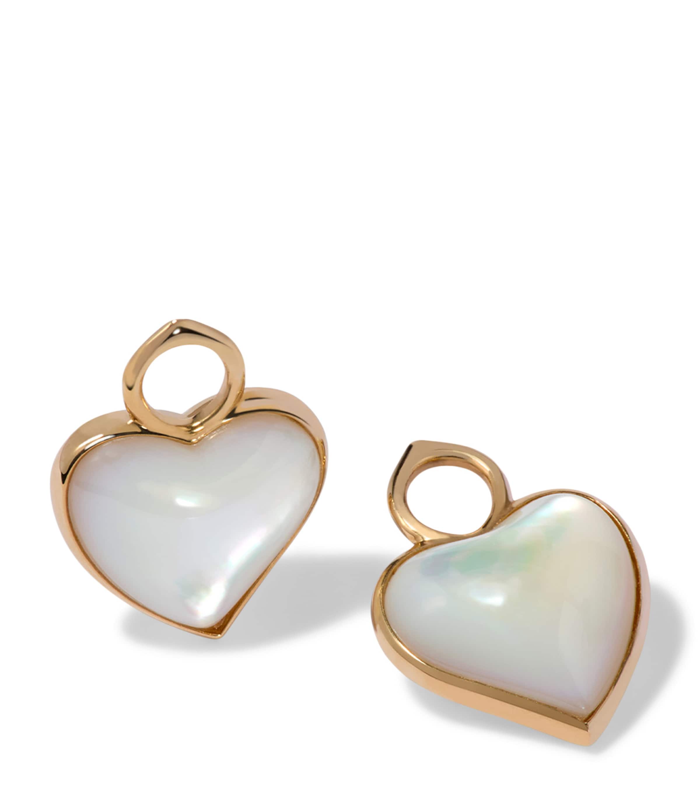 Annoushka Yellow Gold And Mother-of-pearl Baby Heart Earring Drops
