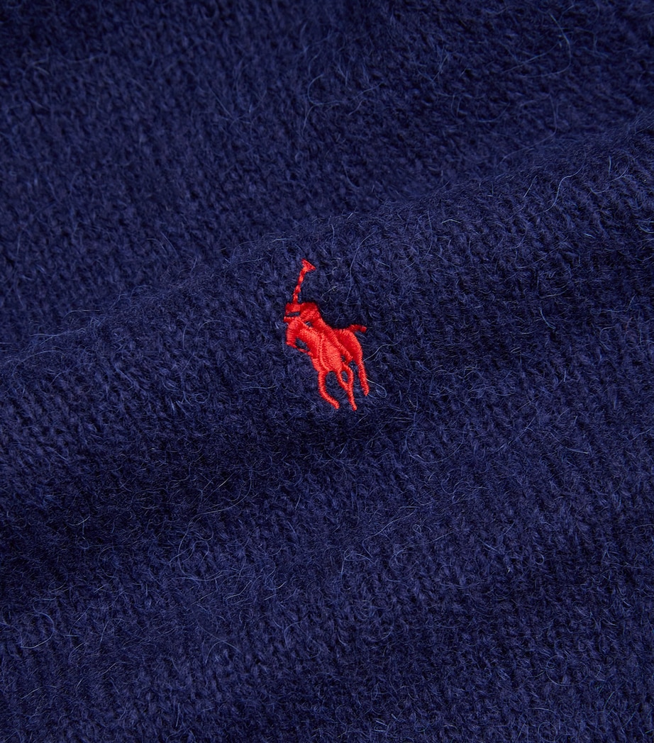 Wool-Alpaca Logo Sweater BLUE Image 5