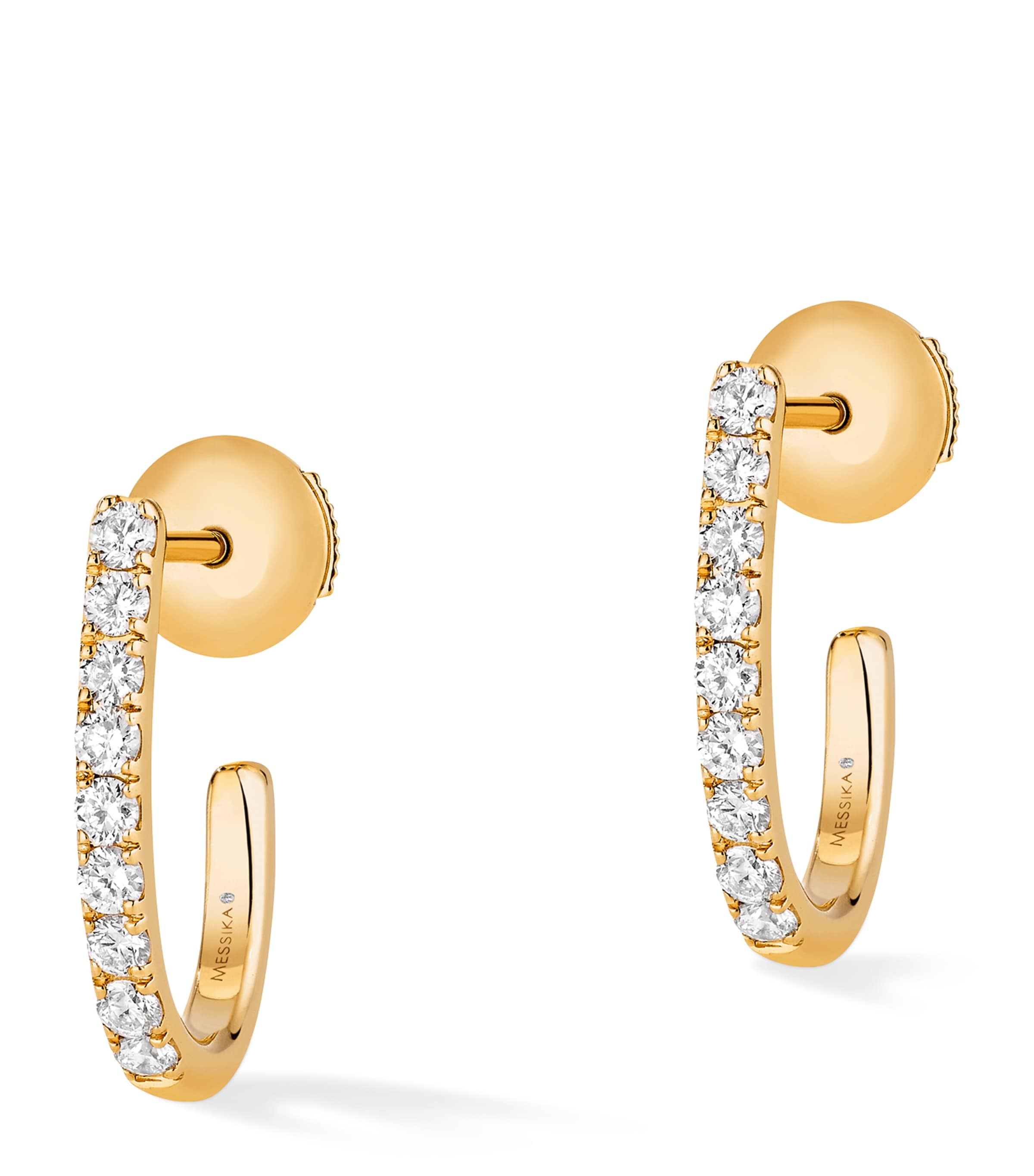 Yellow Gold and Diamond Gatsby Earrings YELLOW GOLD Image 1
