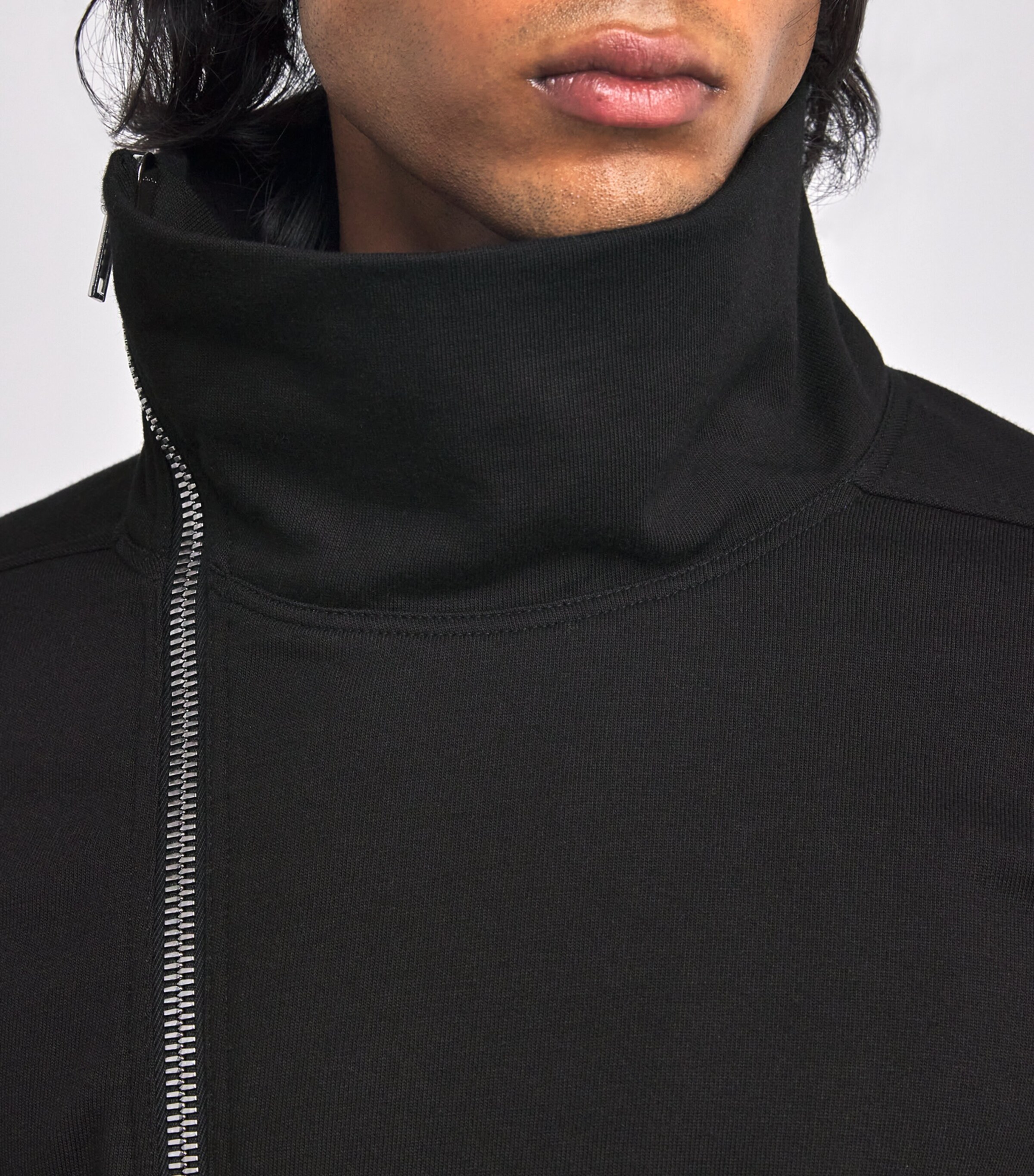 Rick Owens Mens Cotton Jersey Bauhaus Cardigan Black Image 6