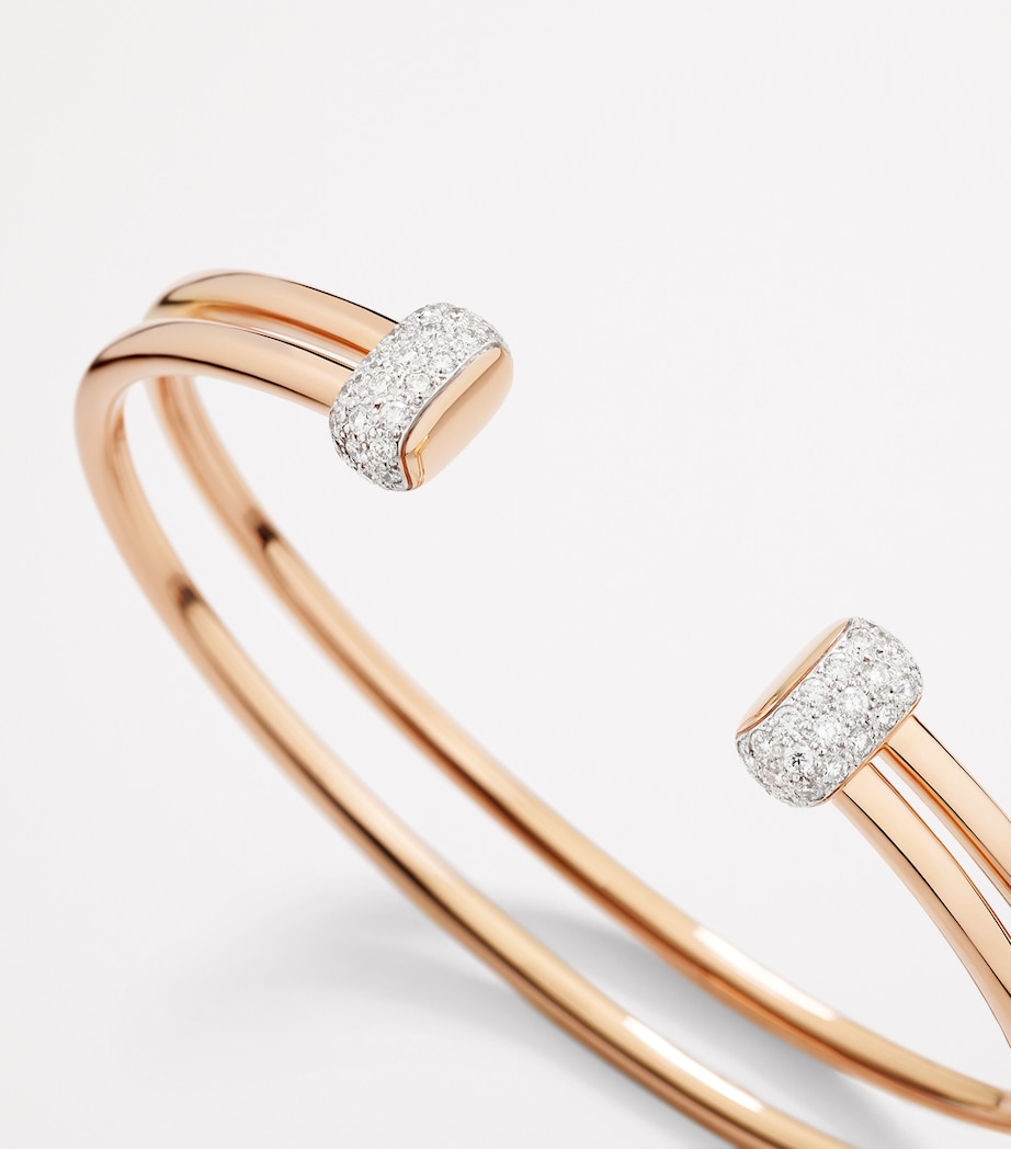 Rose Gold and Diamond Pomellato Together Bangle DB000 Image 4