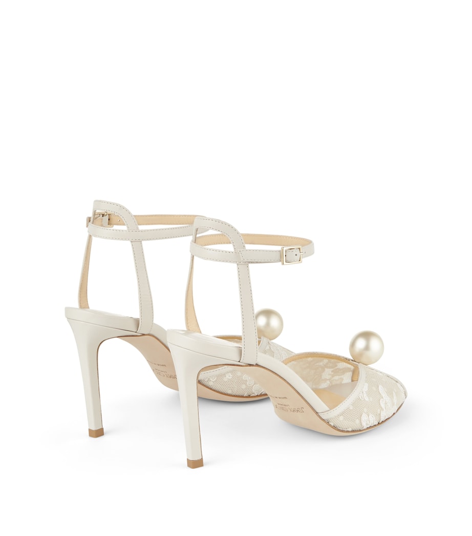 Sacora 85 Lace Leather Sandals IVORY/WHITE Image 2