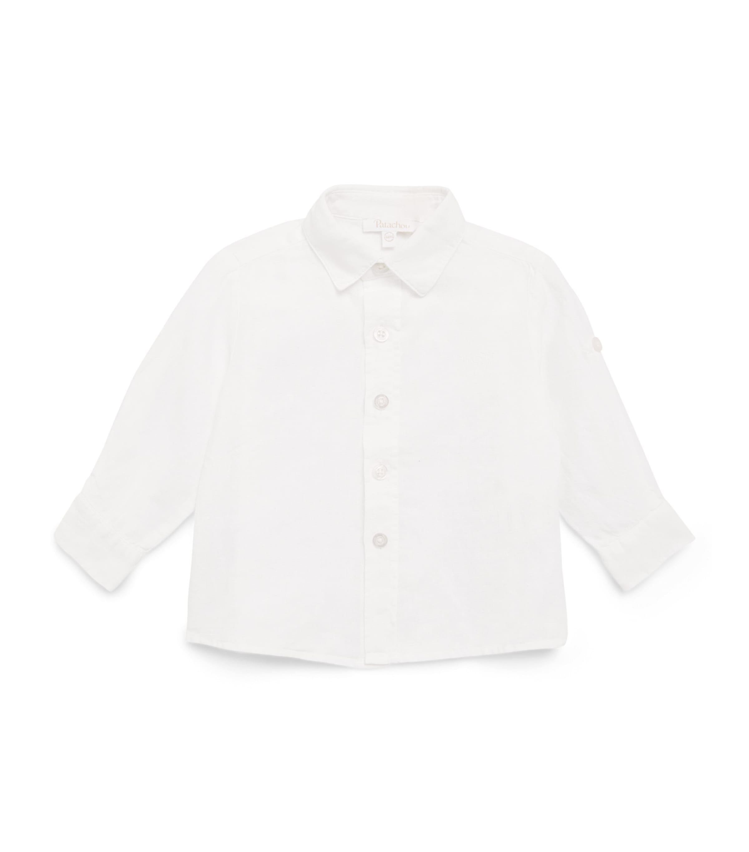 Patachou Linen-Cotton Shirt (6 Months-4 Years) White Image 1
