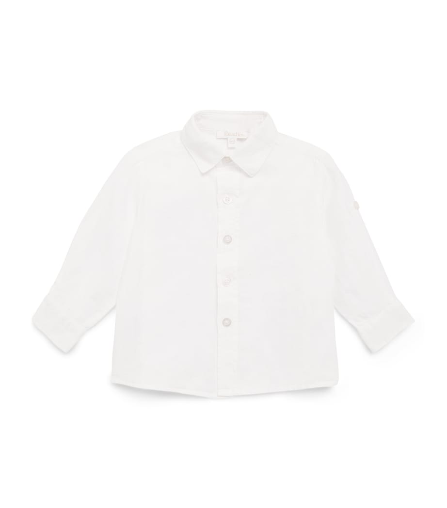 Patachou Linen-Cotton Shirt (6 Months-4 Years) White Image 1