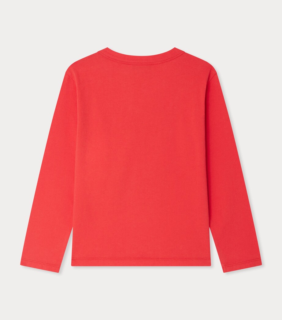 Cotton Tadda Long-Sleeve T-Shirt (4-8 Years) UPB BORDEAUX Image 2