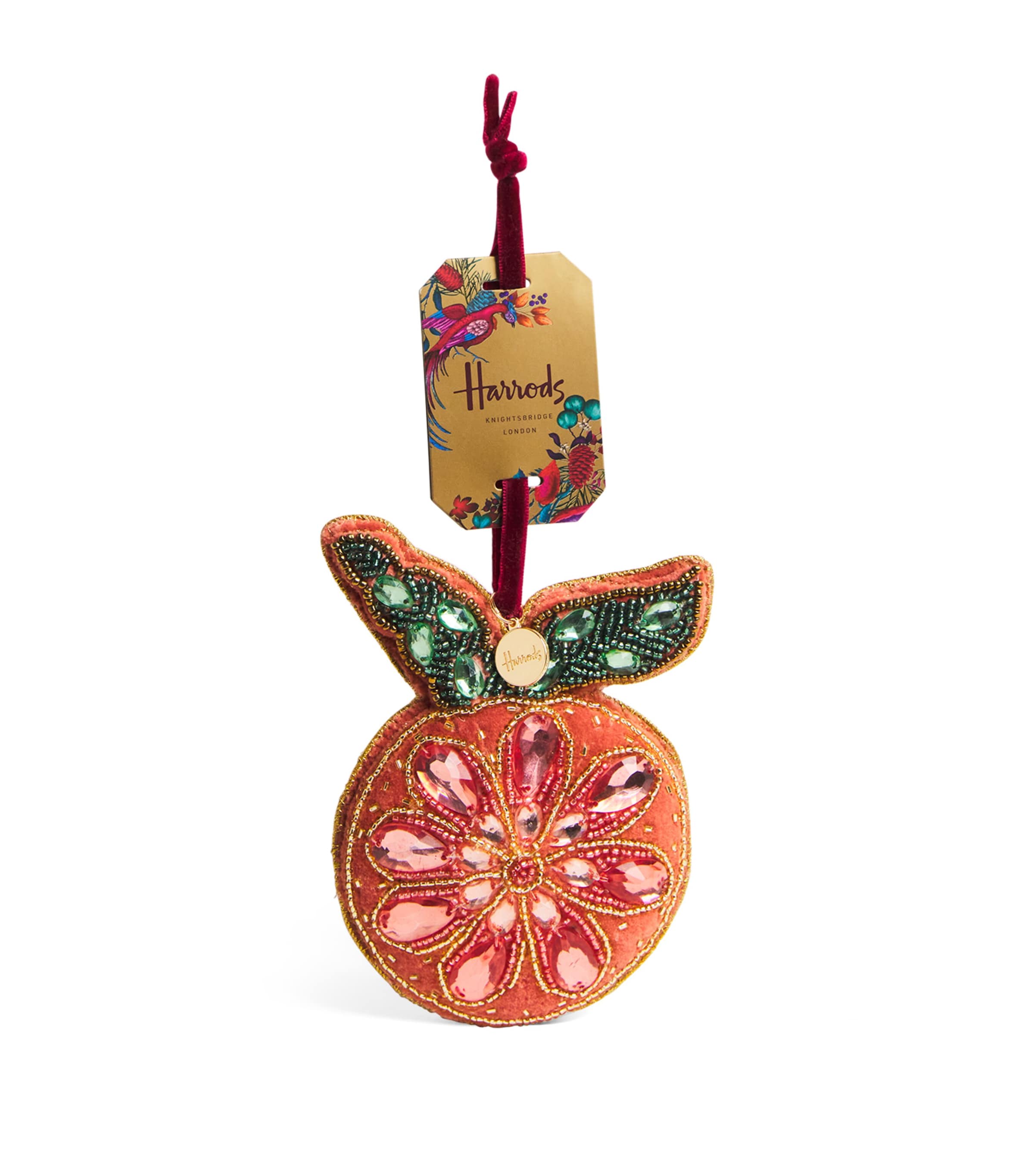 Harrods Embellished Orange Tree Decoration In Multi