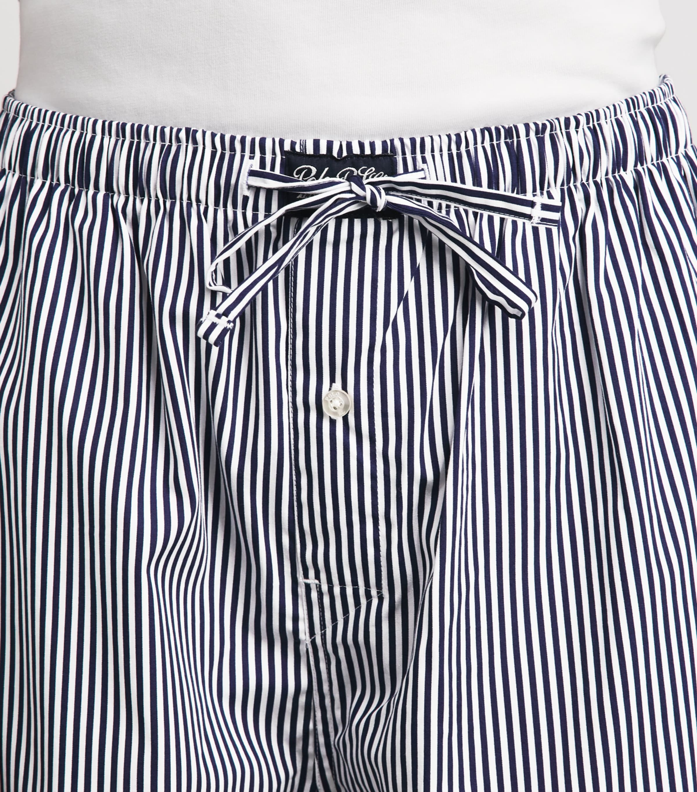 Polo Ralph Lauren Mens Cotton Stripe Pyjama Bottoms Newport Navy/paper W Image 3
