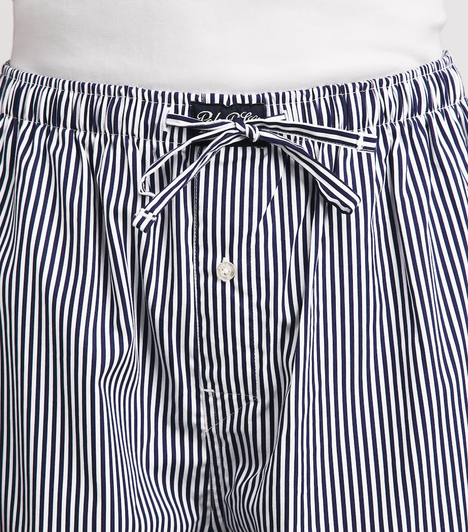 Polo Ralph Lauren Mens Cotton Stripe Pyjama Bottoms Newport Navy/paper W Image 3