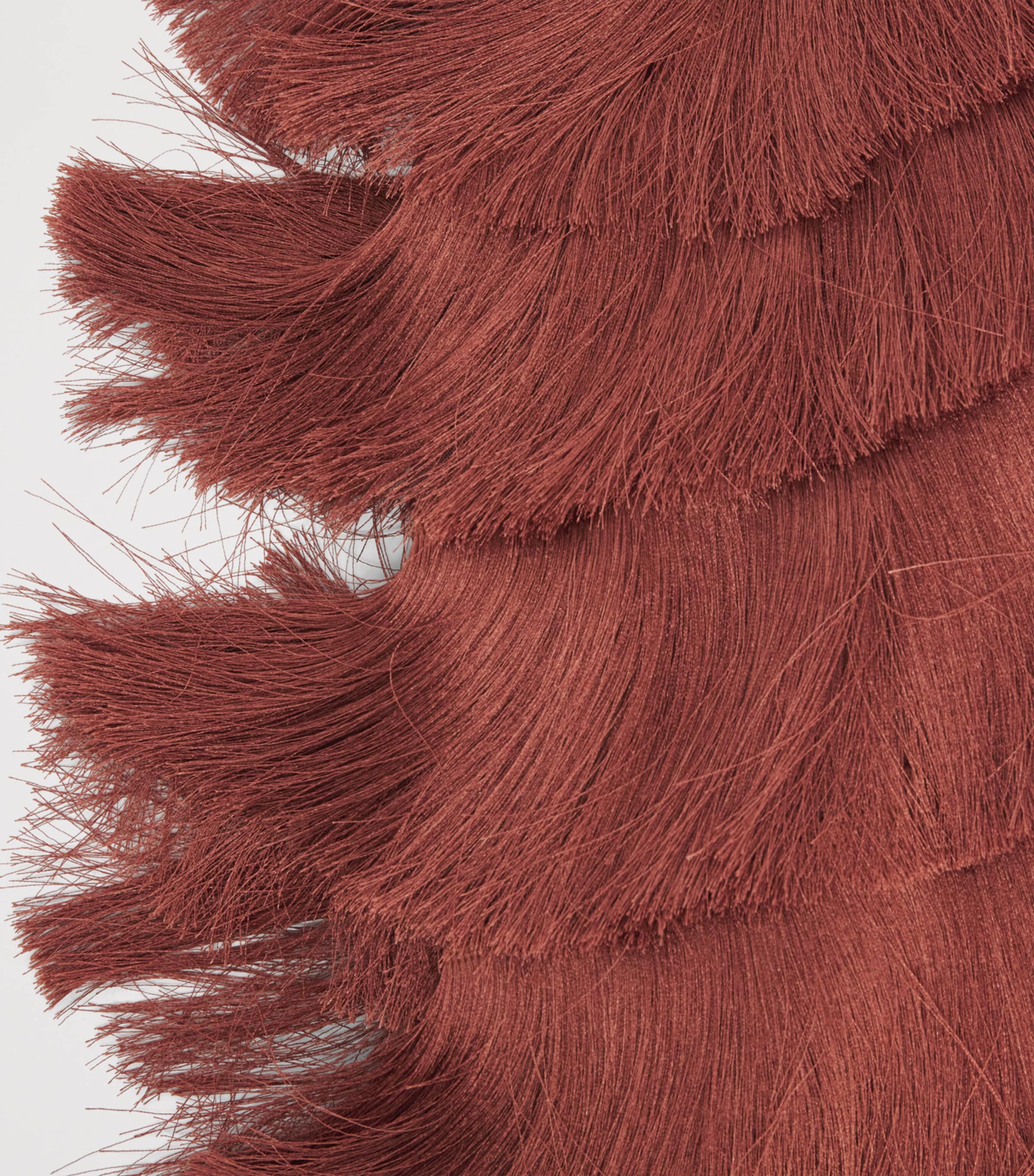 Fringed Cut-Out Amber Midi Dress BROWN Image 5