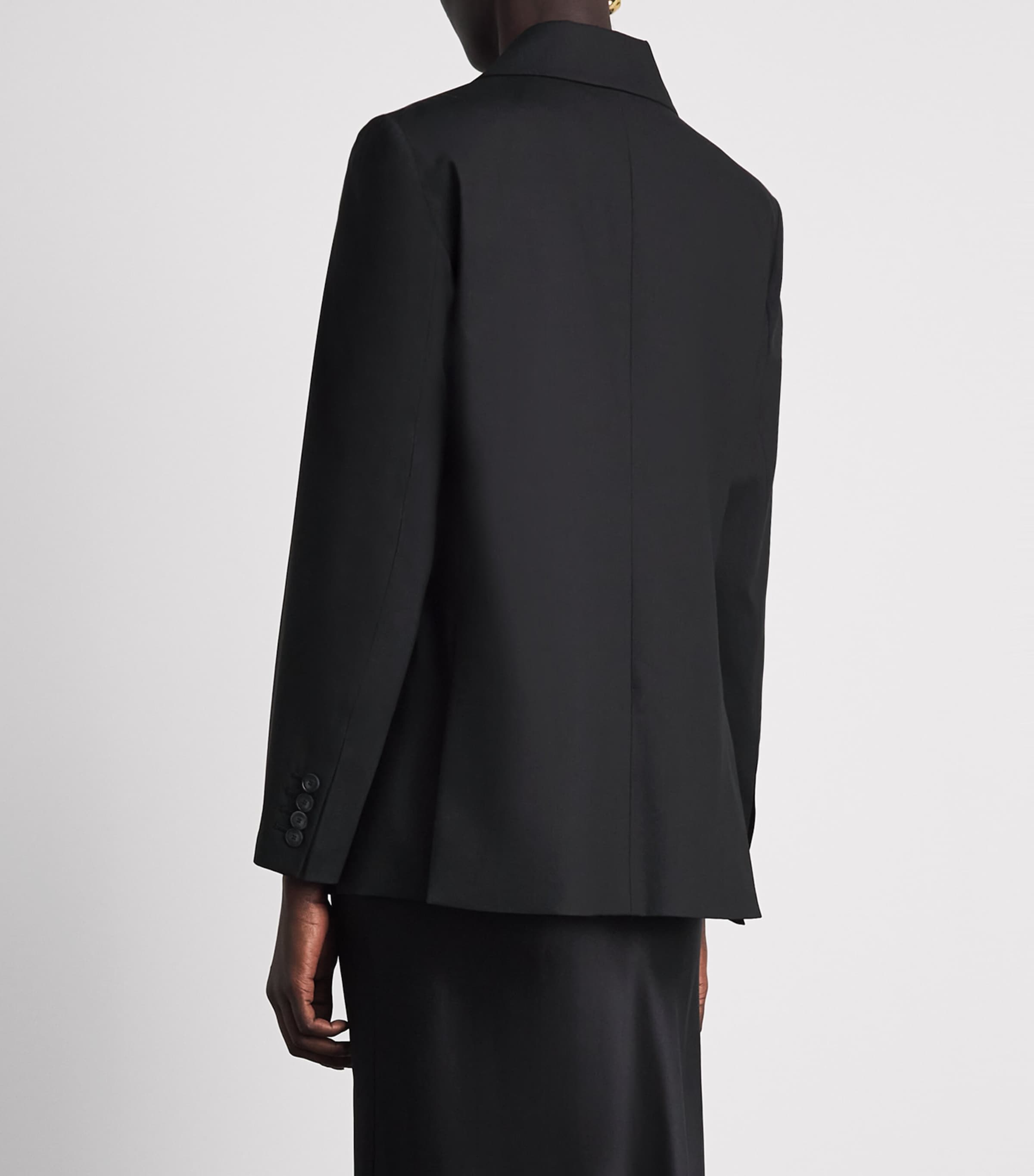 Joseph Womens Wool-Blend Jaden Blazer Black Image 5