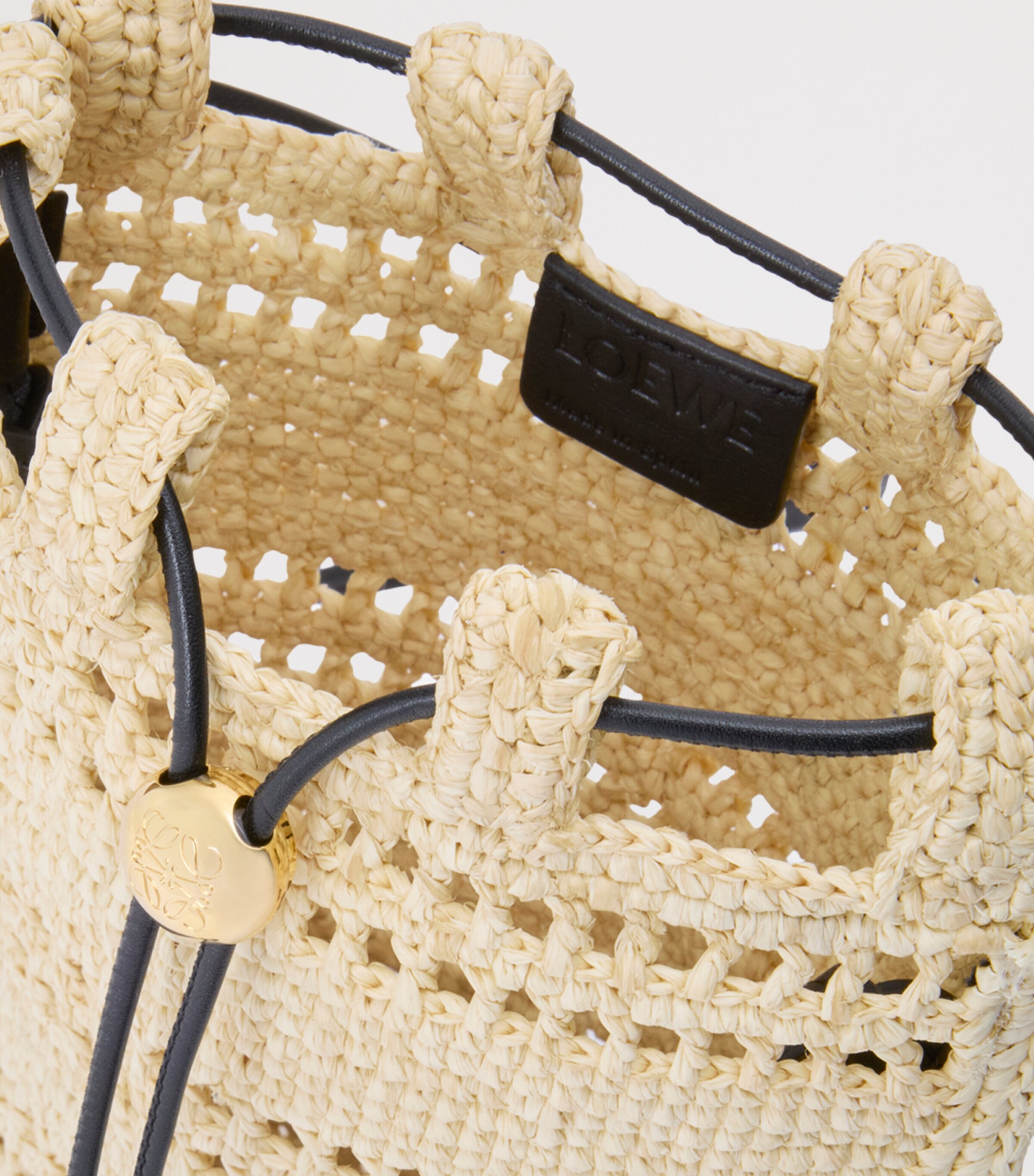 LOEWE x Paula's Ibiza Raffia Drawstring Pocket Bag | Harrods US